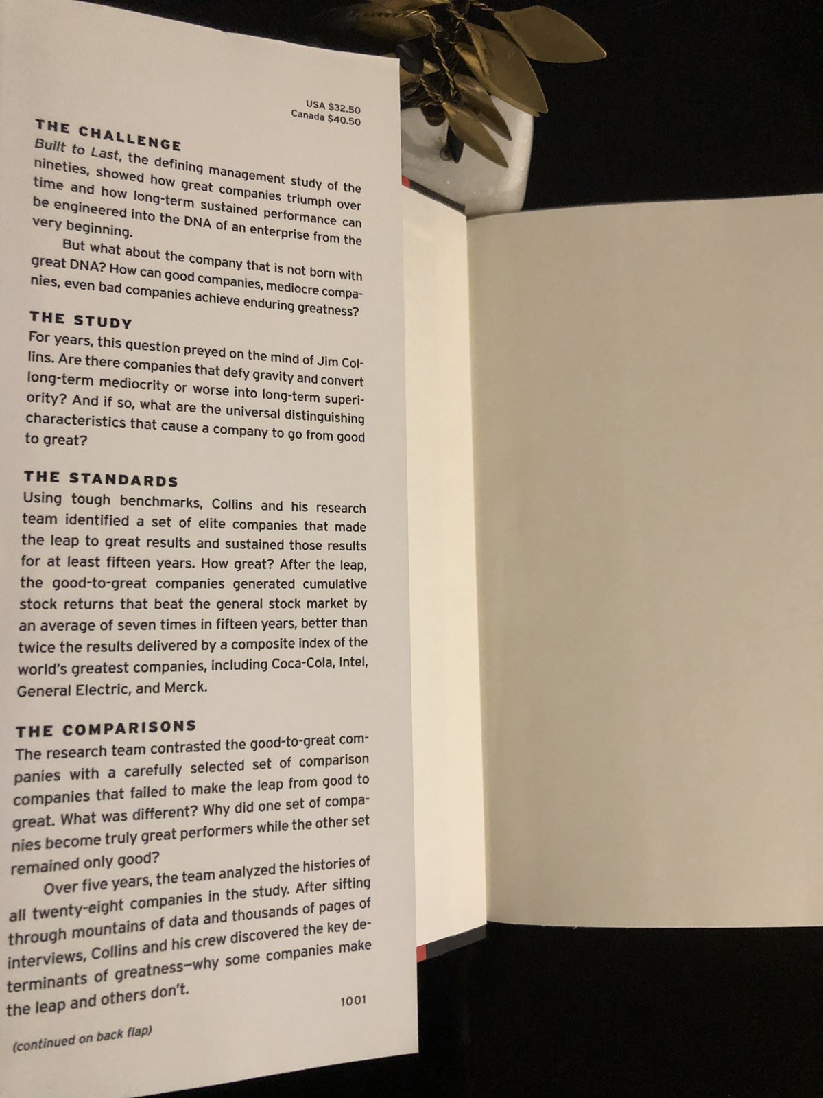 Jim Collins Good To Great Harper Business 2001 First Edition H/C D/J L/N Econom.