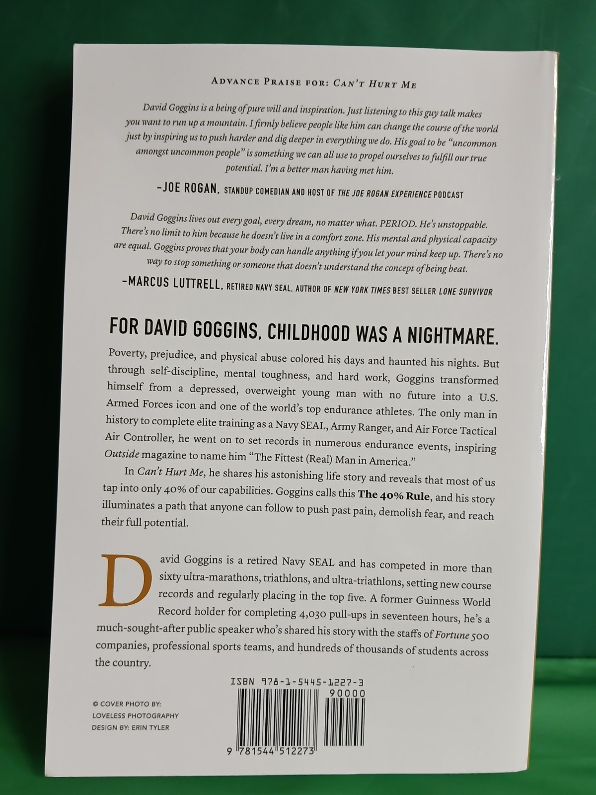 CAN’T HURT ME Master Your Mind And Defy The Odds David Goggins Paperback Book