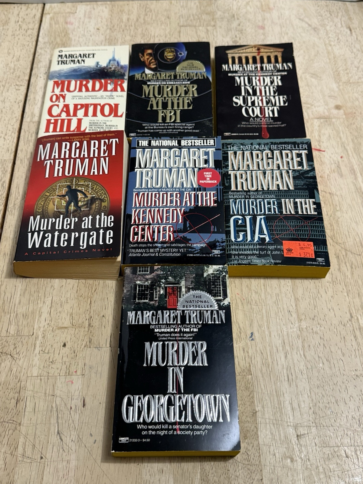 Margaret Truman Lot of 7 “Murder At/In/On” Novels Paperback Books Good Condition