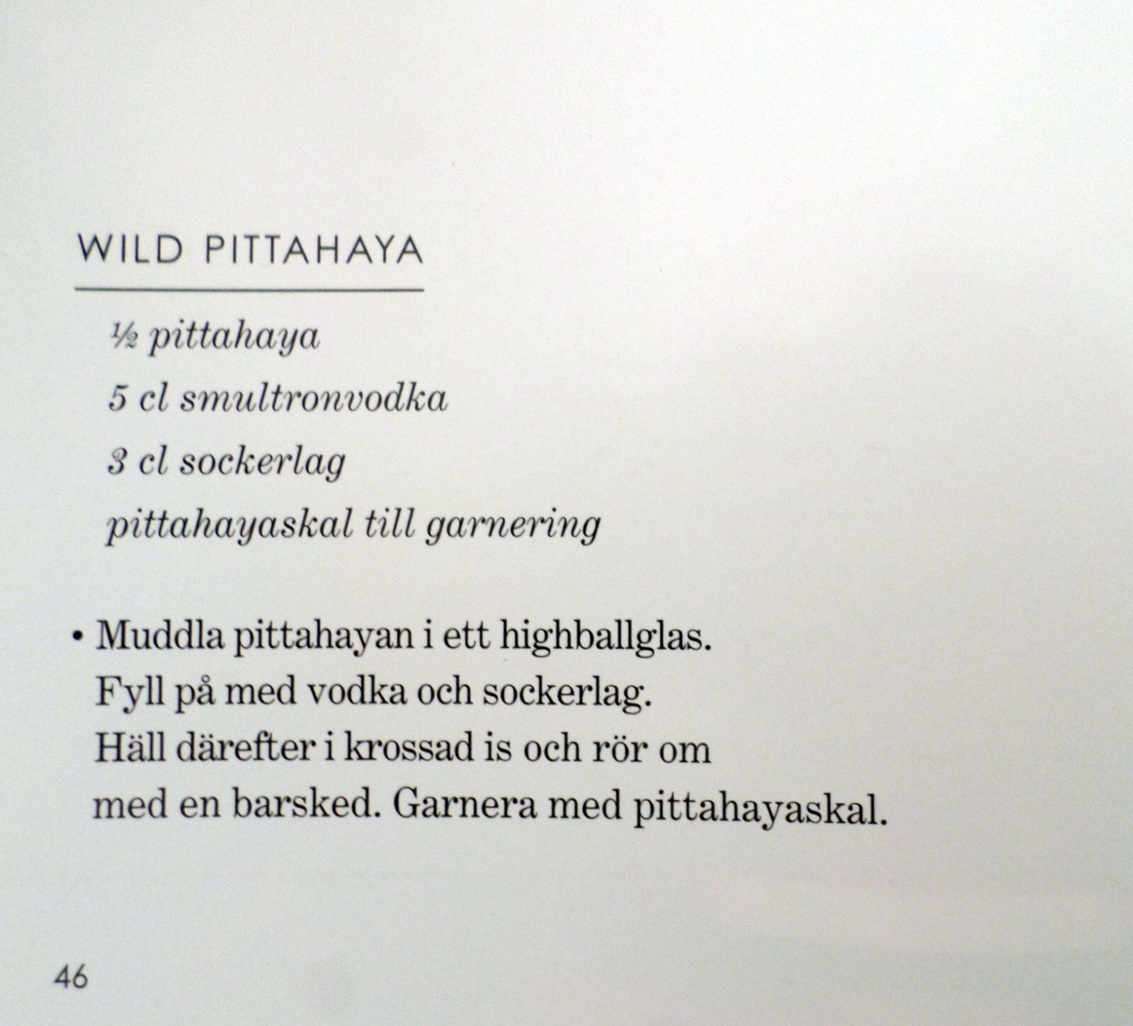 Vodka Med Smak (book is in Swedish) Flavored Vodkas Mixed Drinks 126 Pages Guari
