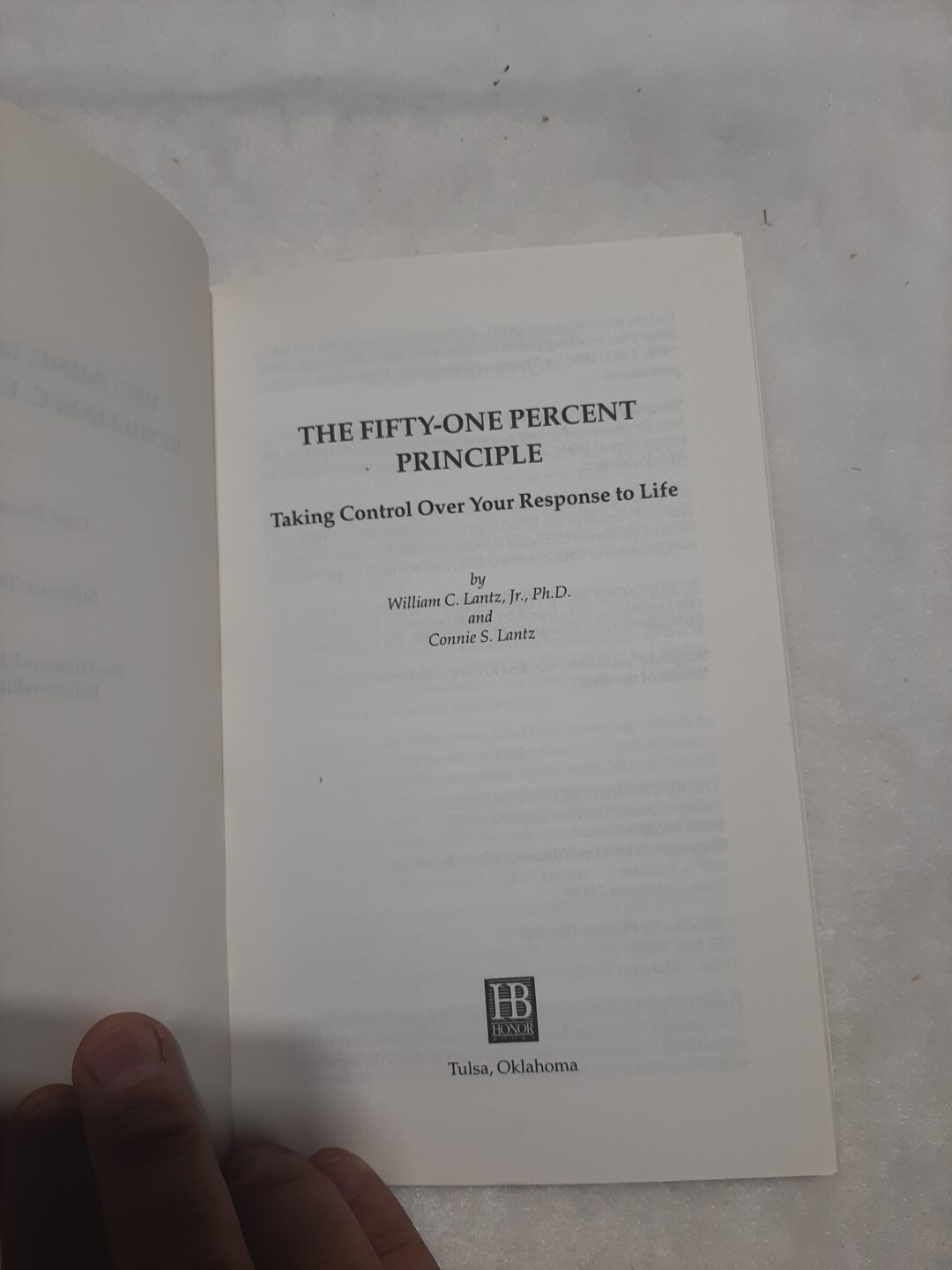 51% Principle by Connie Lantz and William Lantz (1995, Trade Paperback)