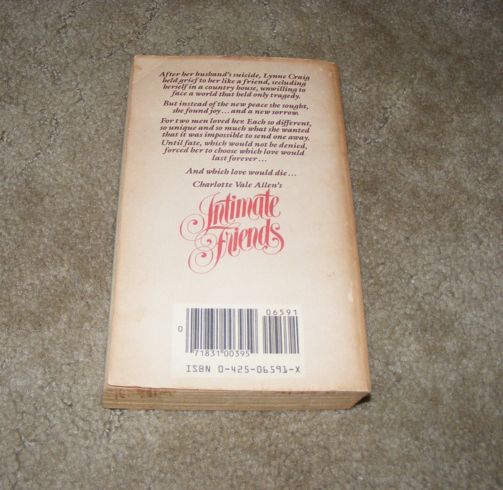 Intimate Friends by Charlotte Vale Allen (1984 Paperback)