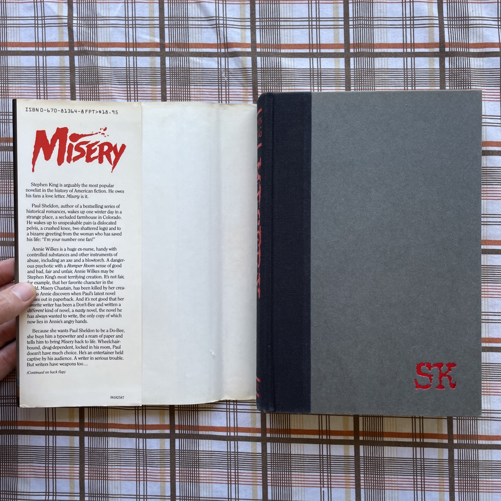 Misery by Stephen King (1987 Viking HCDJ 1st Edition 2nd Printing June Horror)