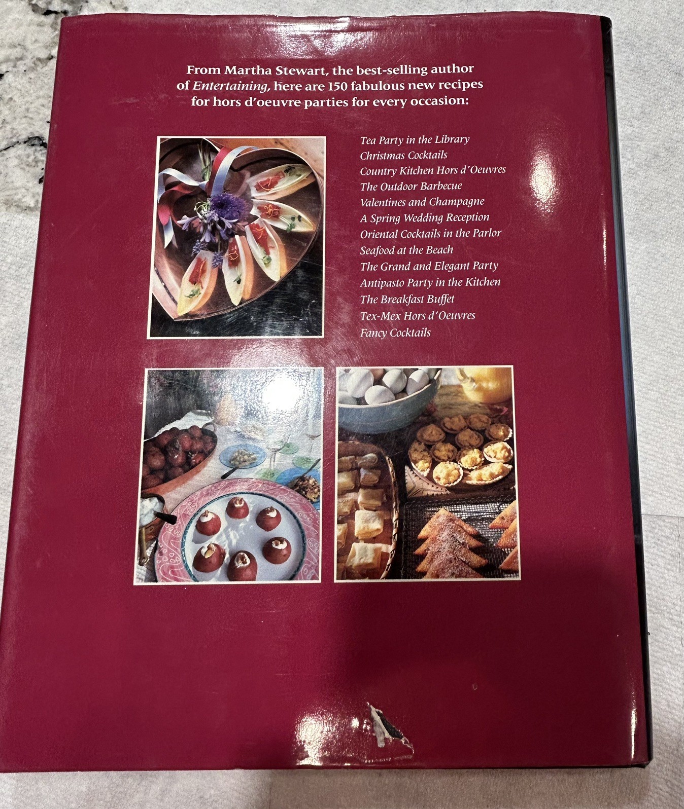 Martha Stewart’s Hors D’oeuvres: 1st Edition Amazing Shape With Dust Jacket