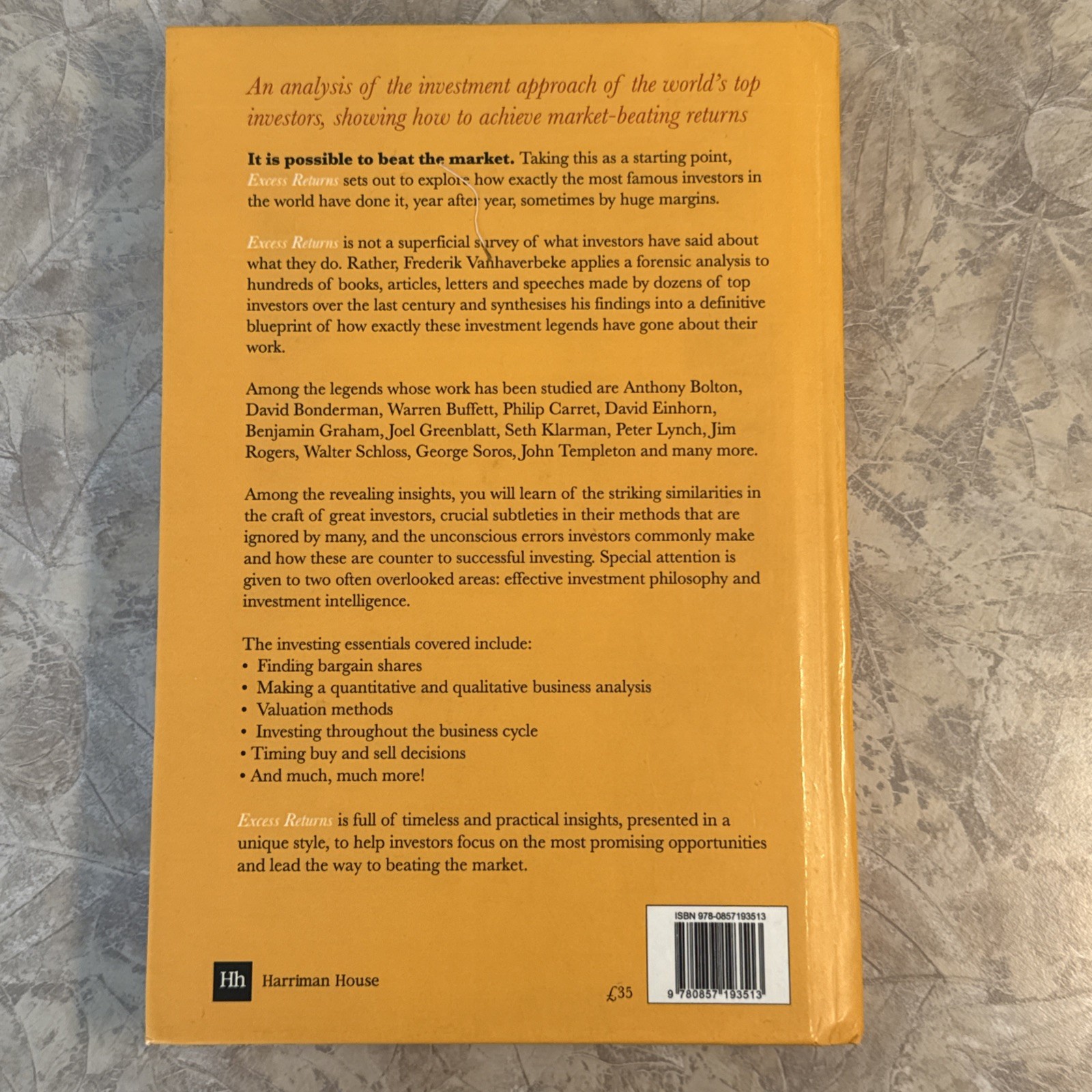 Excess Returns : A Comparative Study of the Methods stock market