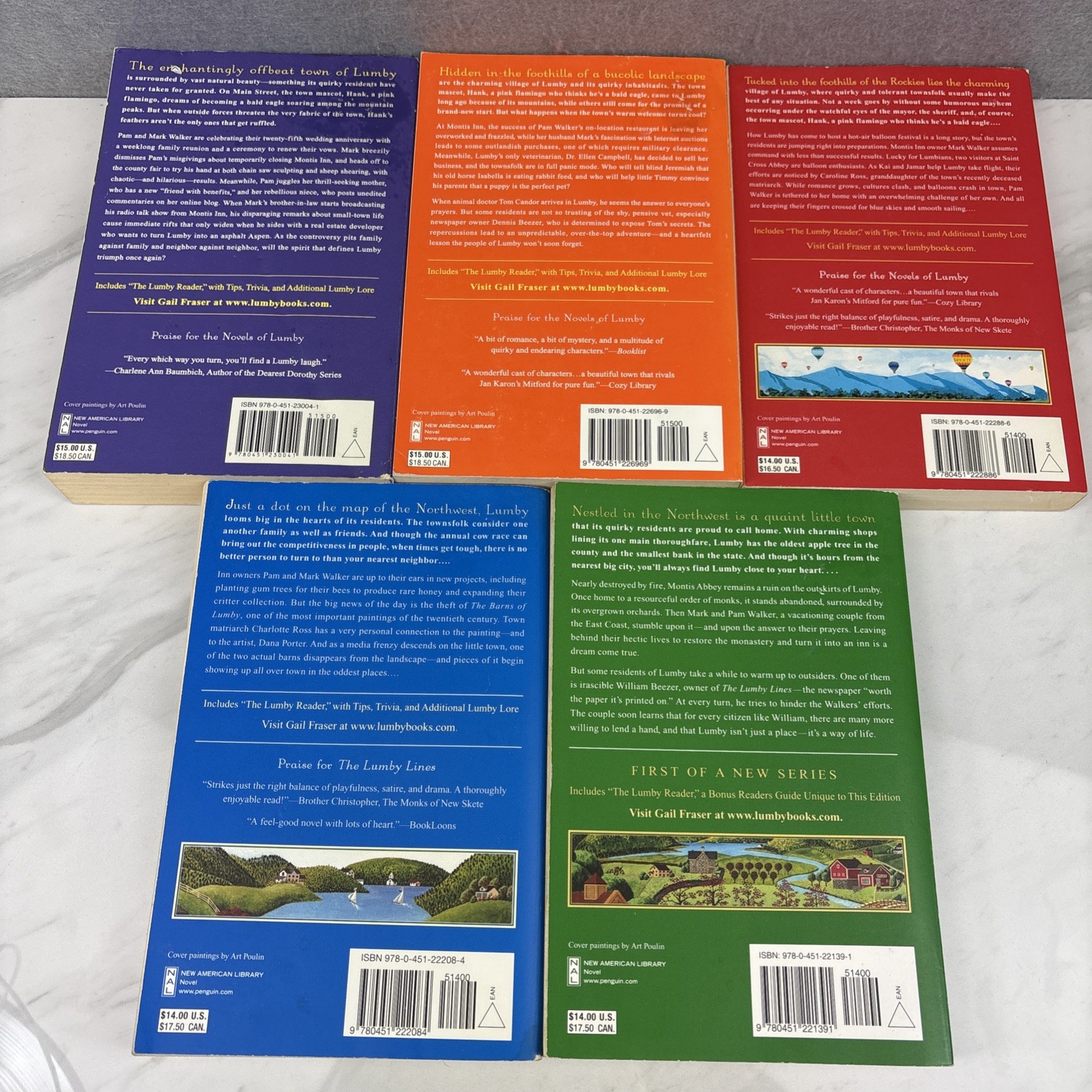 Lot of 5 Lumby Books by Gail Fraser Paperback Books 1-5 in Series