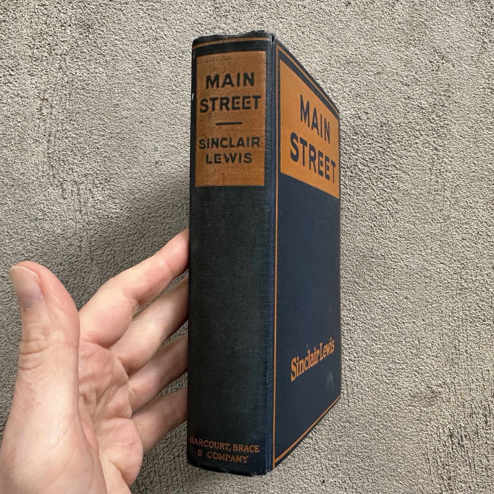 MAIN STREET by Sinclair Lewis Harcourt Brace 1920 Hardcover