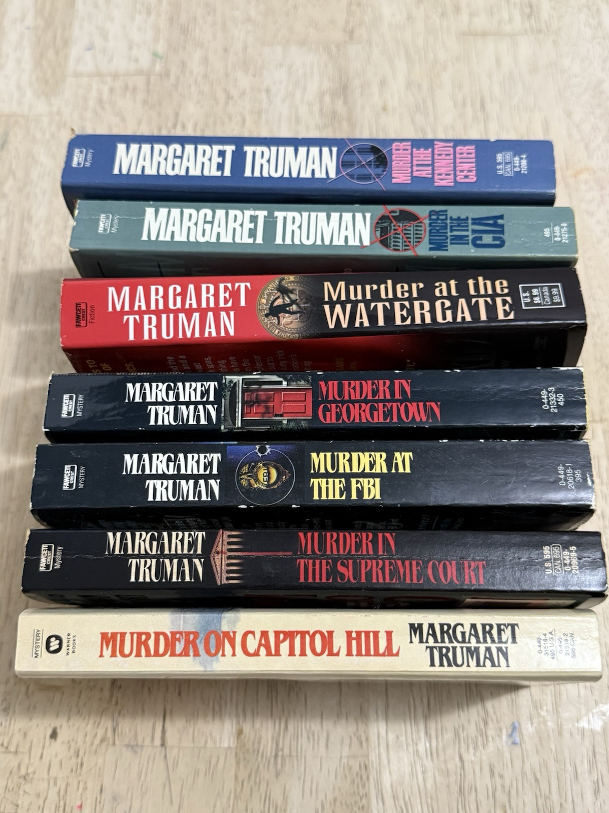 Margaret Truman Lot of 7 “Murder At/In/On” Novels Paperback Books Good Condition