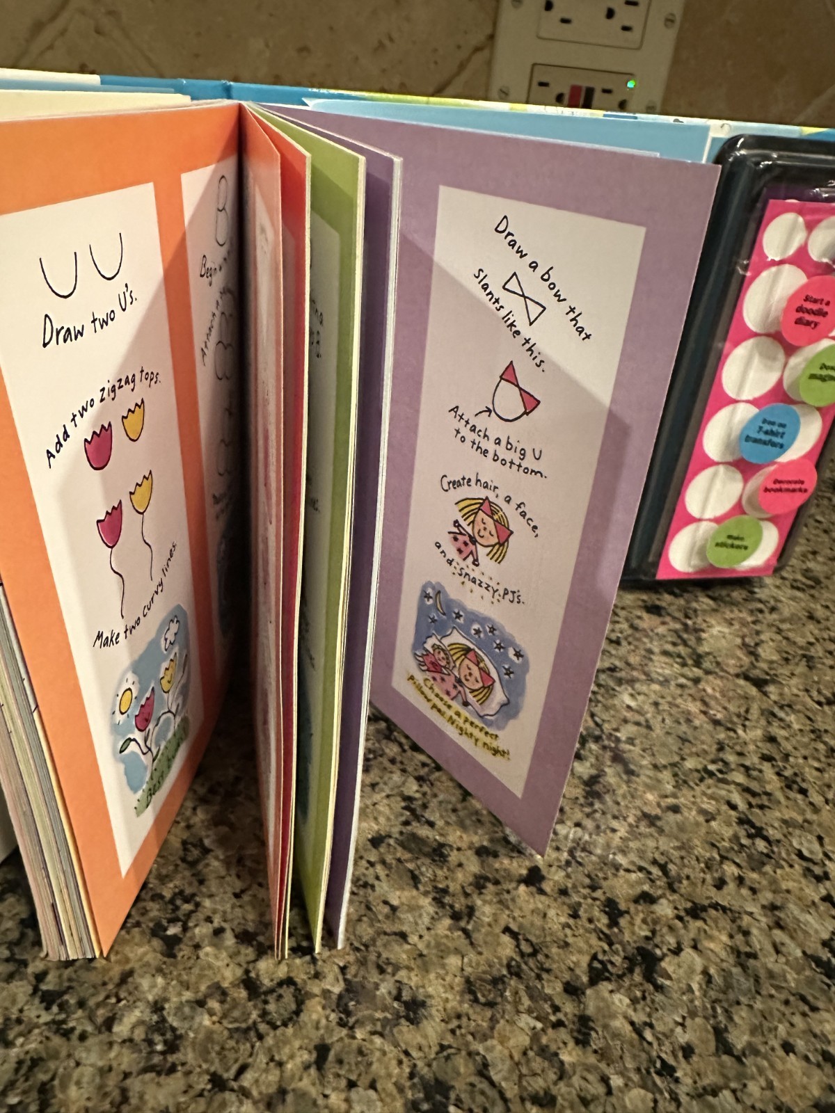 American Girl – Craft Book Lot – Doodle Studio & Paper Punch Art – Kids Gift Set