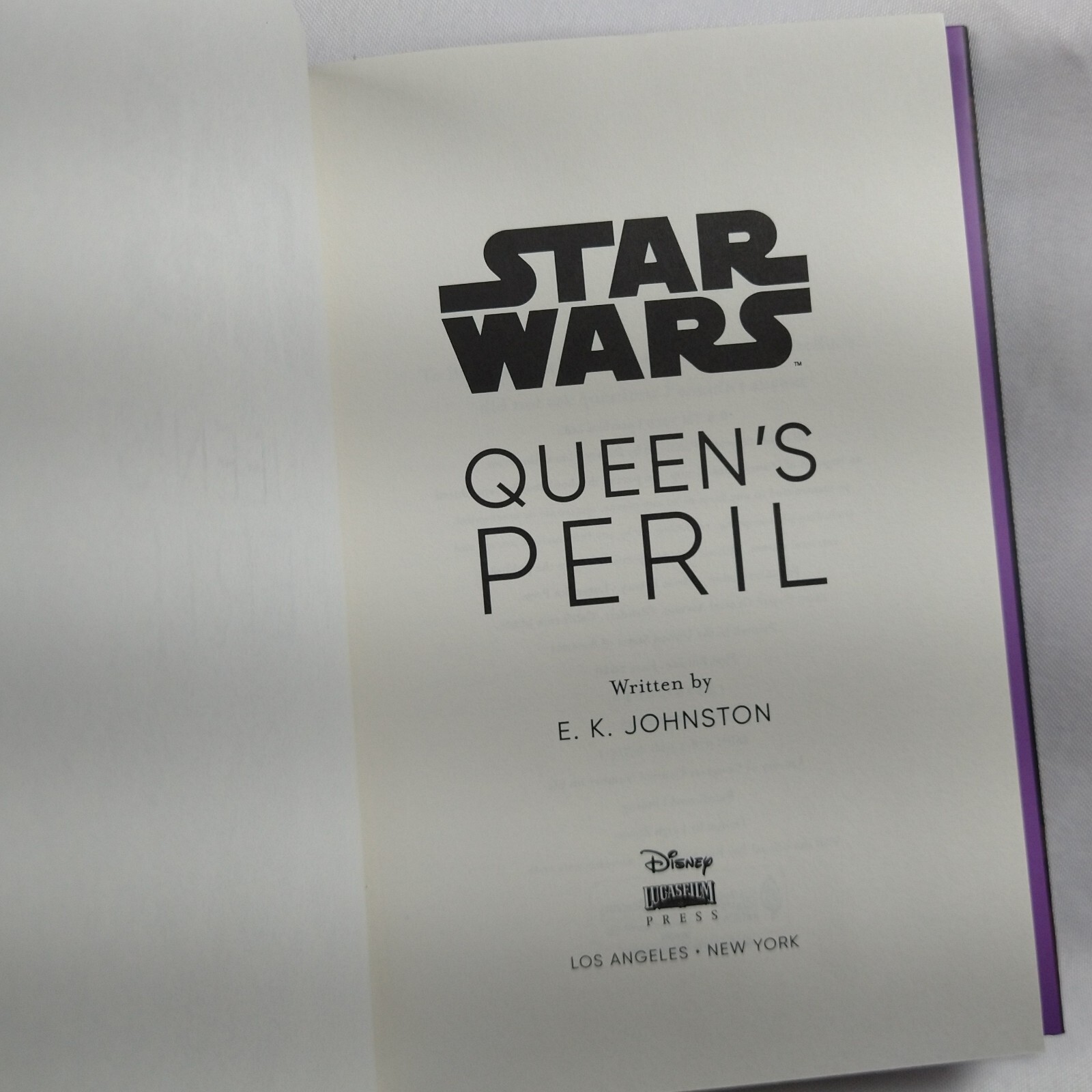 Queen’s Peril by E. K. Johnston (2020, Hardcover) Star Wars