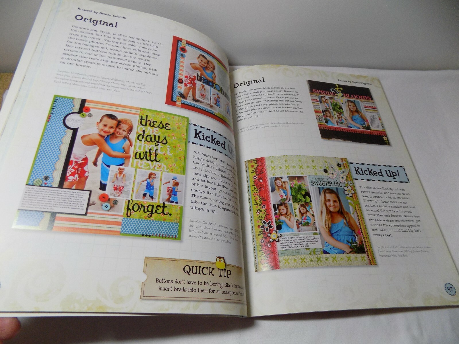 Kick It Up! Adding Spice To Your Scrapbook Layouts Paperback Book 126 Pages VGC