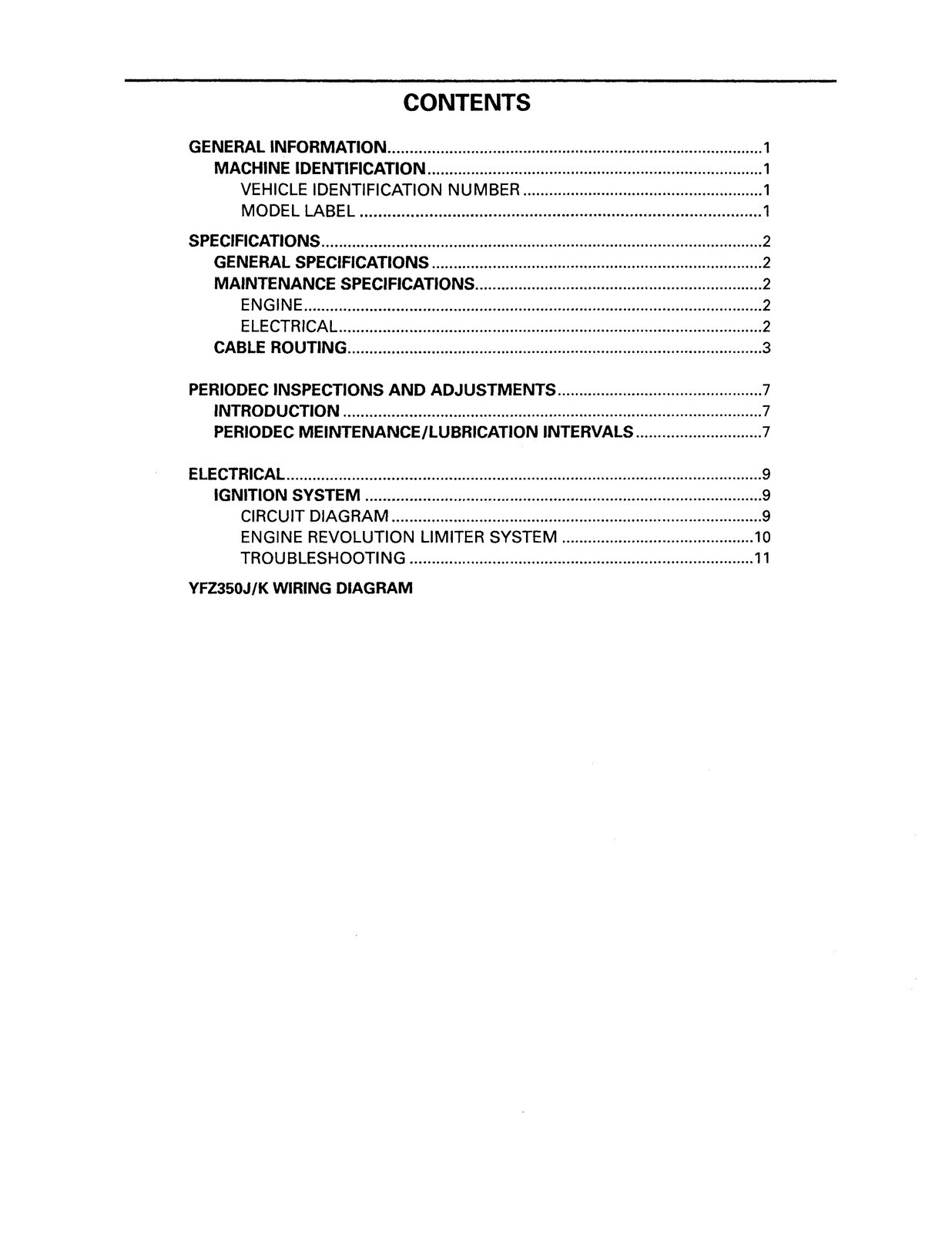 YAMAHA YFZ350 Banshee ATV Service Manual – METAL WIRE BINDING – RUGGED COVERS