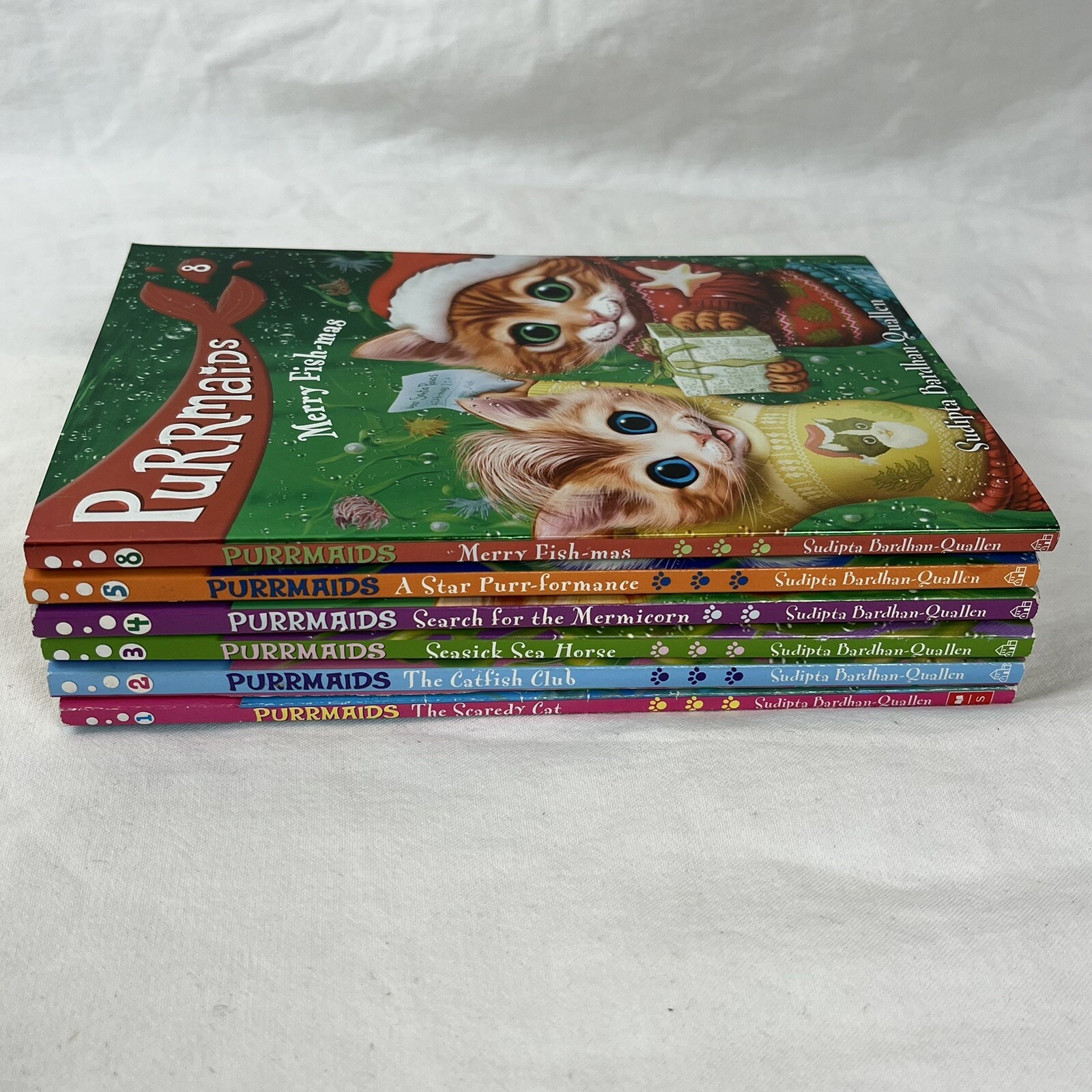 Purrmaids Books 1,2,3,4,5,8 Kitten Stories Ages 6-9