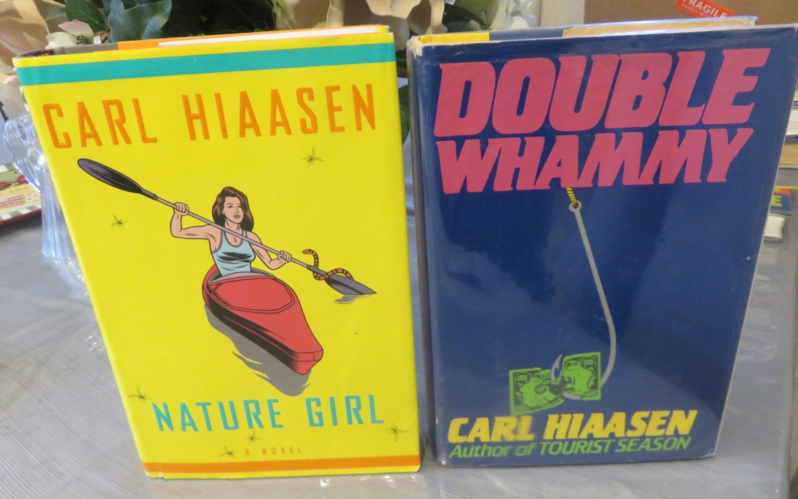 Lot of 14 Hard Cover CARL HIAASEN Books with Dust Jackets in Excellent Condition