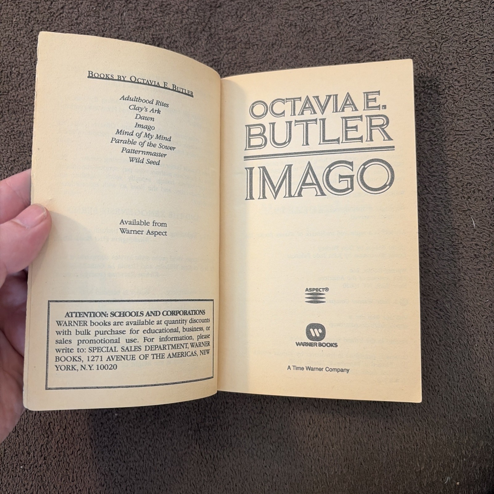 Imago by Octavia E. Butler (1997, pb) Warner Aspect edition Xenogenesis #3