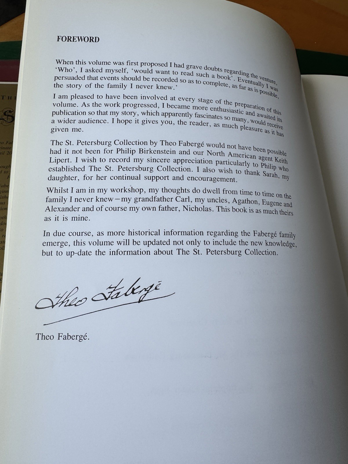 Theo Fabergé & The St. Petersburg Collection SIGNED* HC Leather by Theo Fabergé!