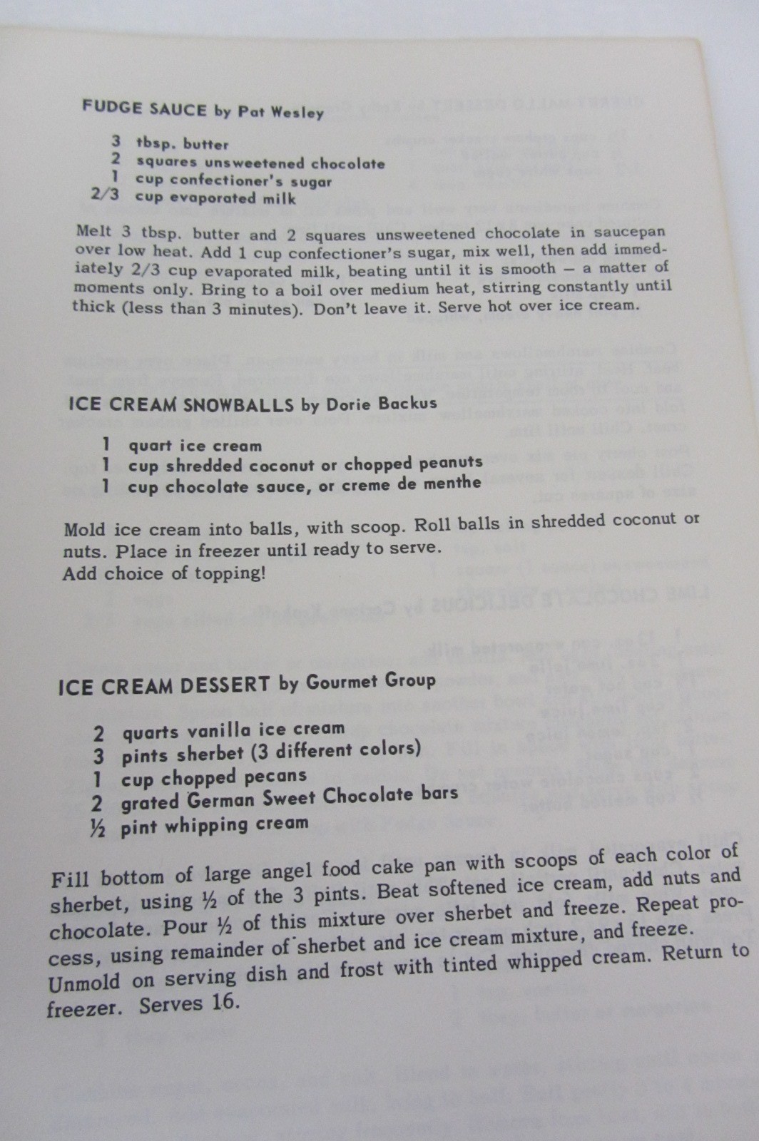 Cookbook II, Toledo Dental Auxiliary 126 pages frozen fruit salad, Beef Roulades