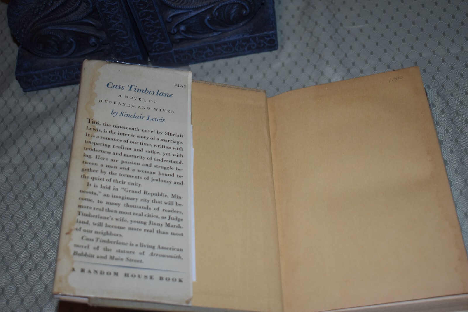 Cass Timberlane by Sinclair Lewis (1st Edition/2nd Printing, dust jacket)