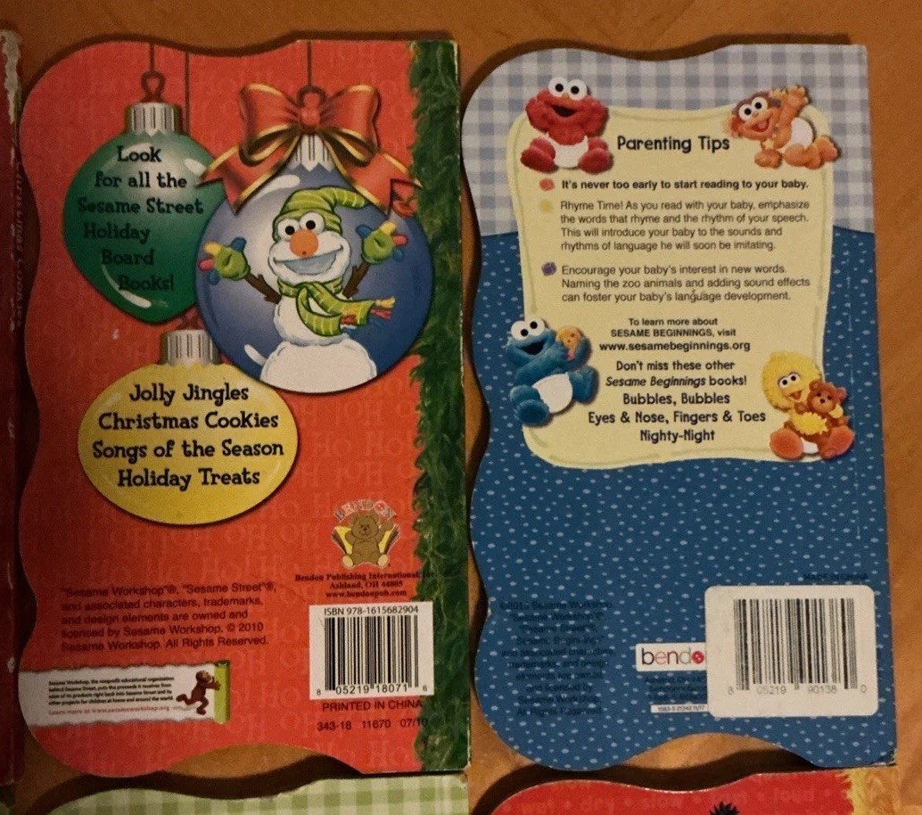 Bendon SESAME STREET Shaped Board Books Lot of 8 Beginnings & First Books 2000’s