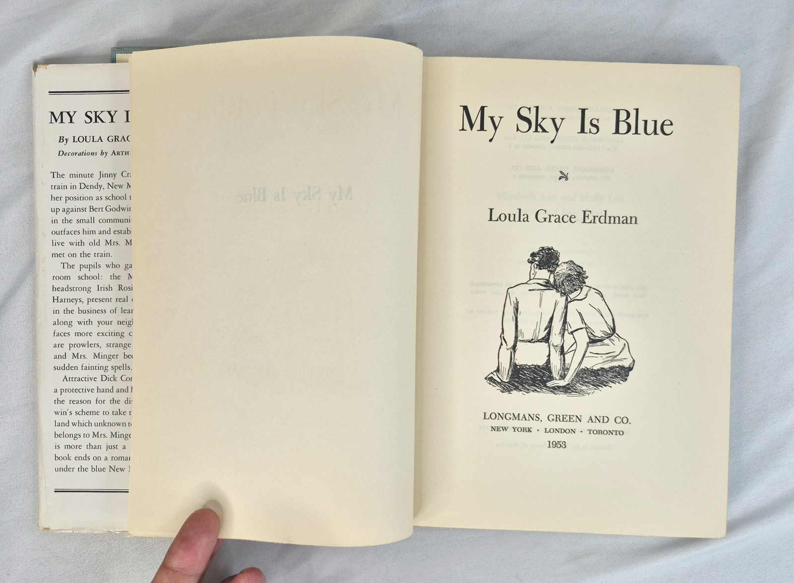 My Sky Is Blue By Loula Erdman 1st Edition 1953 HC DJ