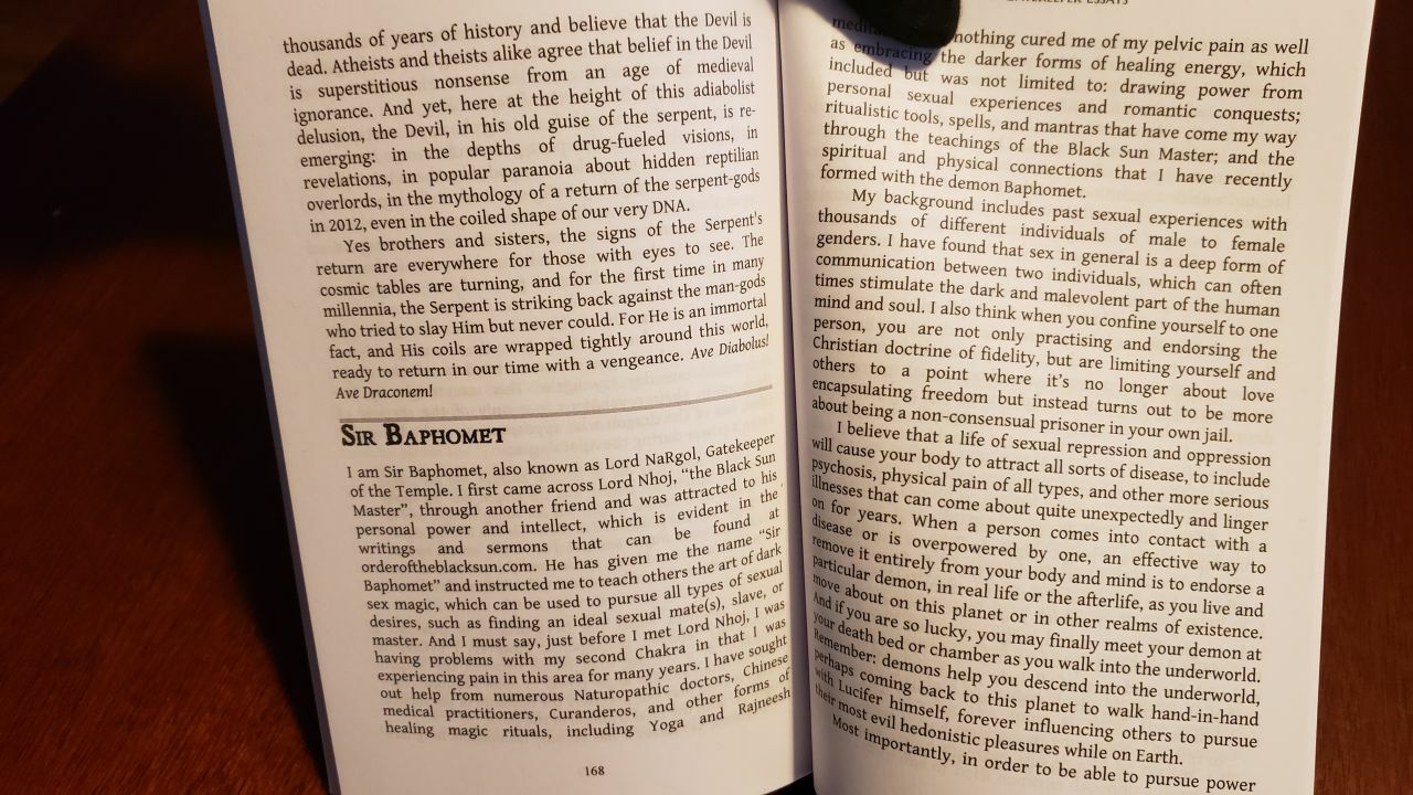 Theistic Satanic Devil Worshipping Book: Temple of Satan – Red Disciples Book