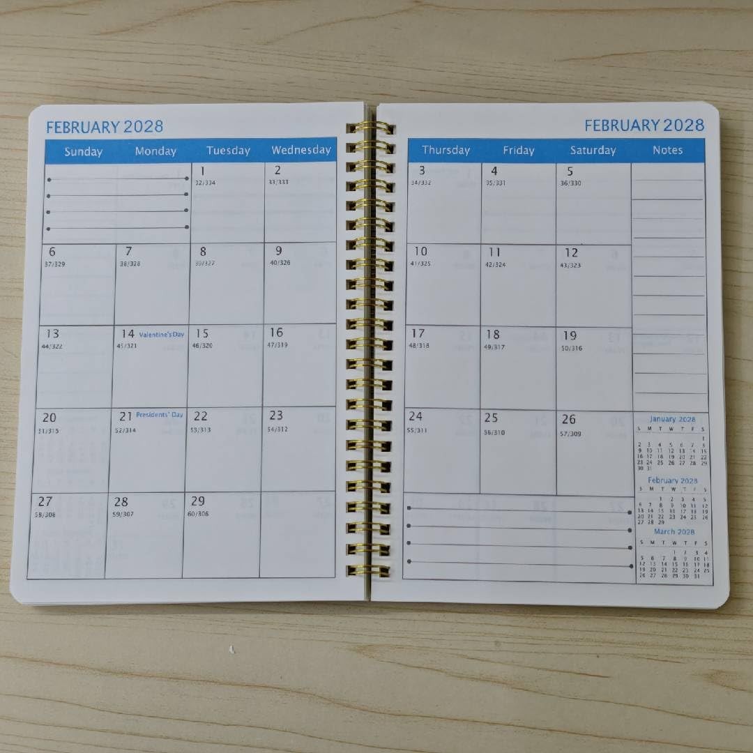 1Pcs 2026 Planner Weekly and Monthly, 2026-2028 Spiral Bound Notebook Calenda…
