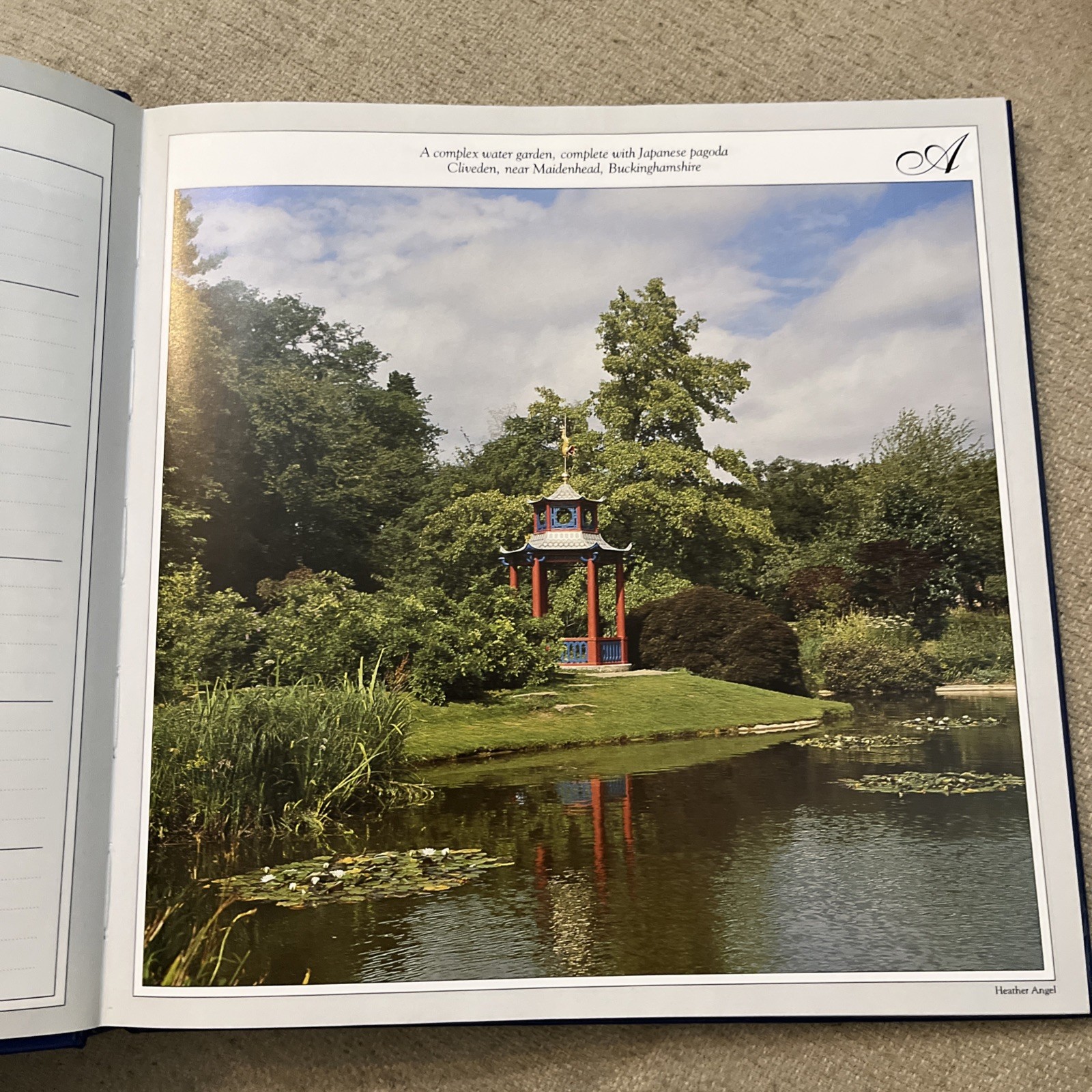The English Garden Address Book Hardcover By Four Seasons Publishing 8.5 in Blue