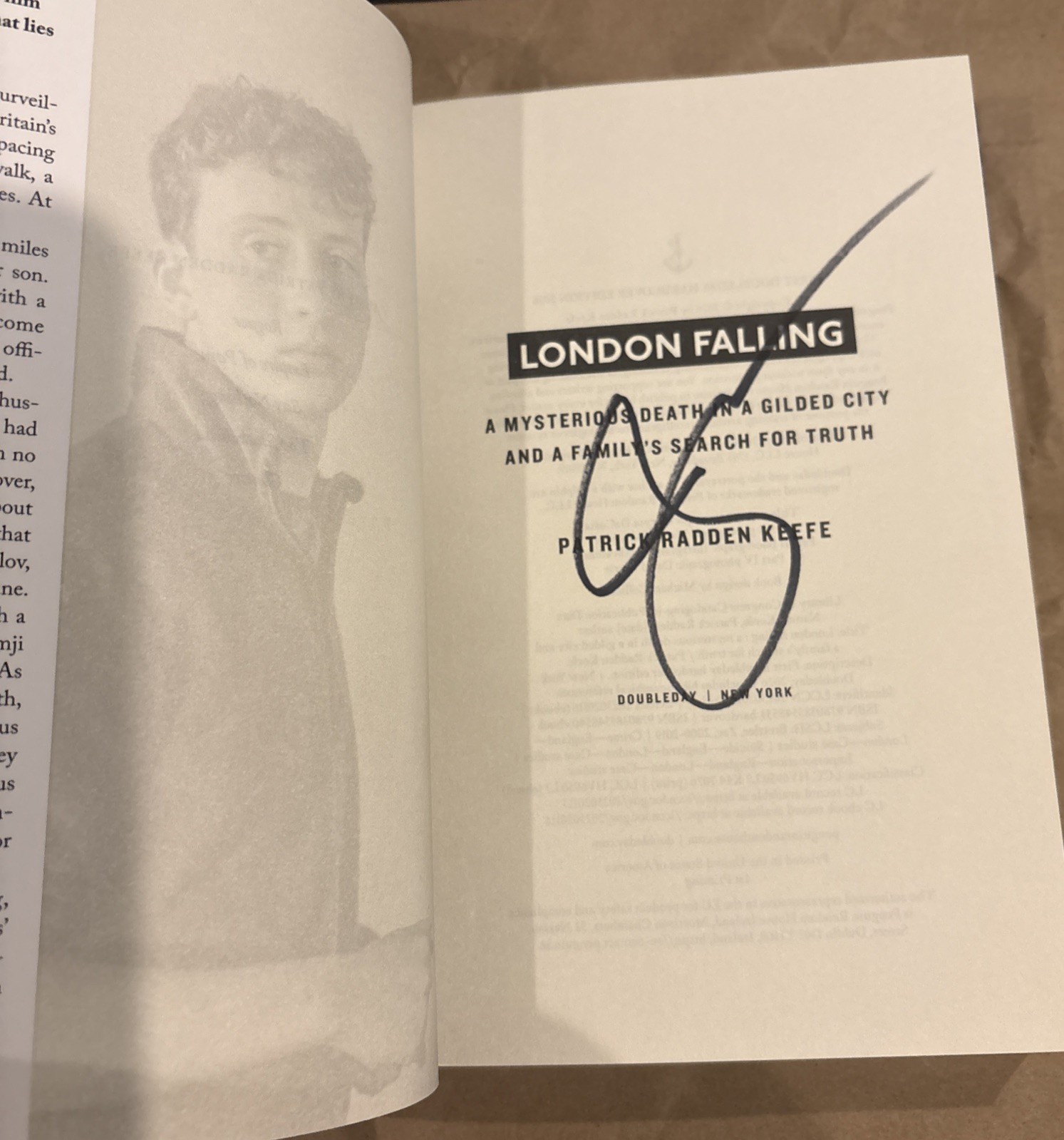 London Falling: a Mysterious Death in a Gilded City SIGNED ON TITLE 1st/1st