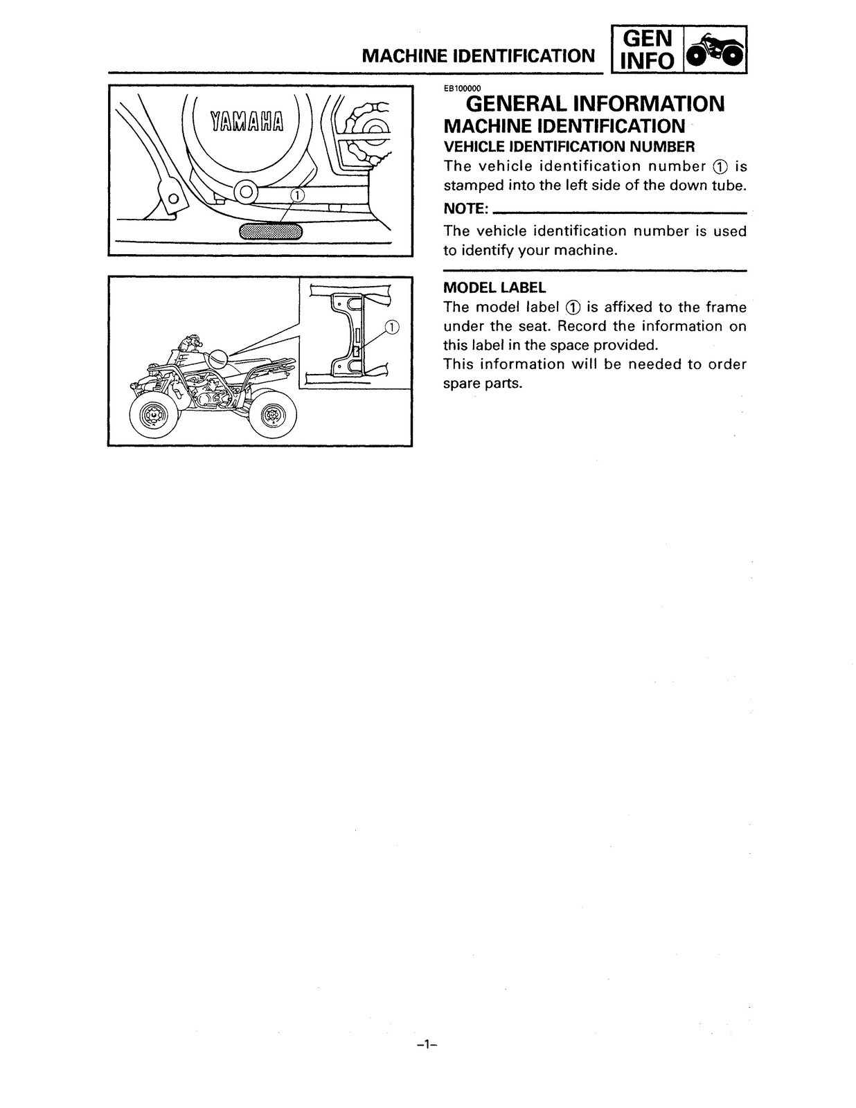 YAMAHA YFZ350 Banshee ATV Service Manual – METAL WIRE BINDING – RUGGED COVERS