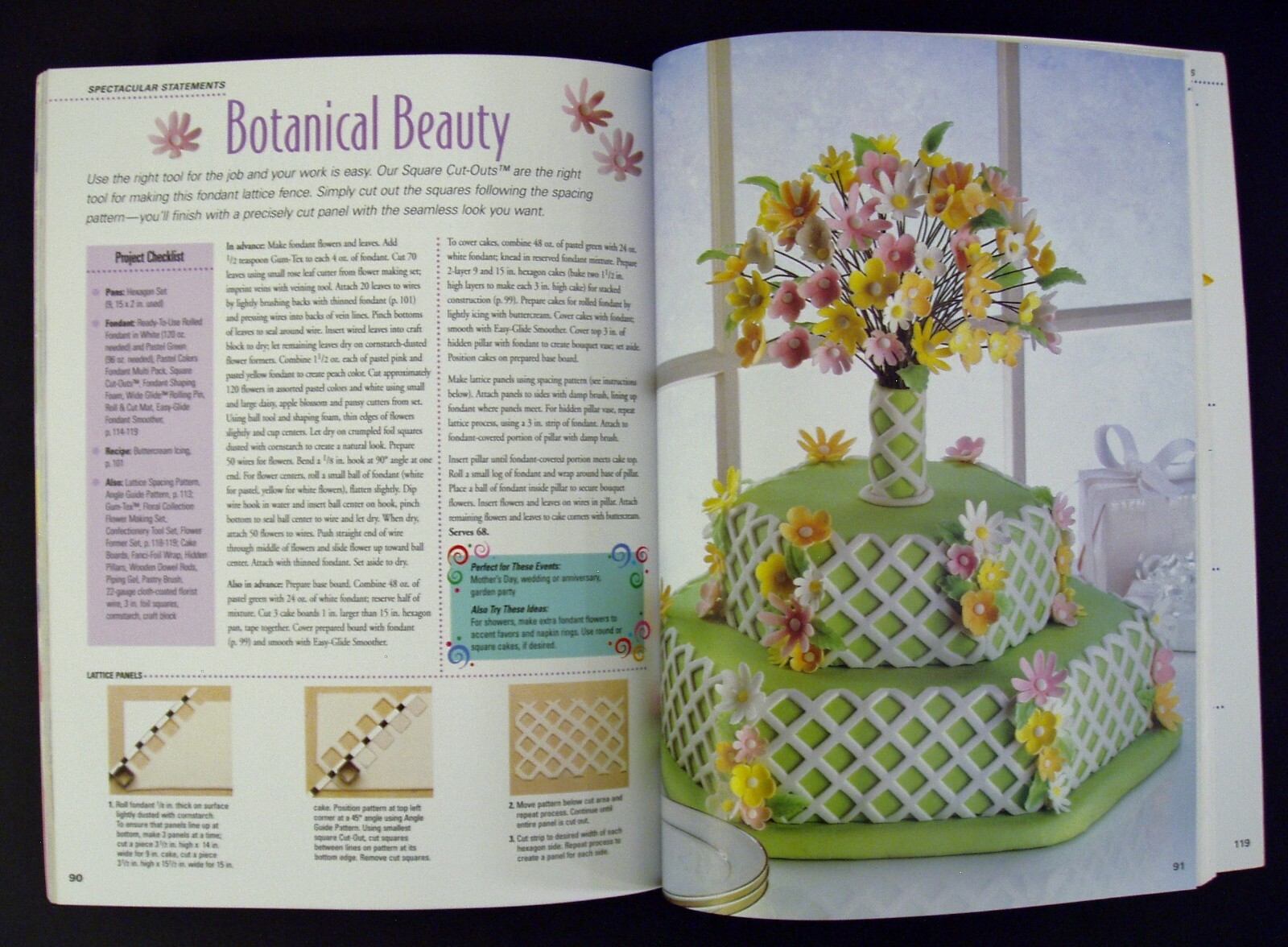 Wilton Celebrate with Fondant Cake Decorating Book Birthday Wedding Cookbook