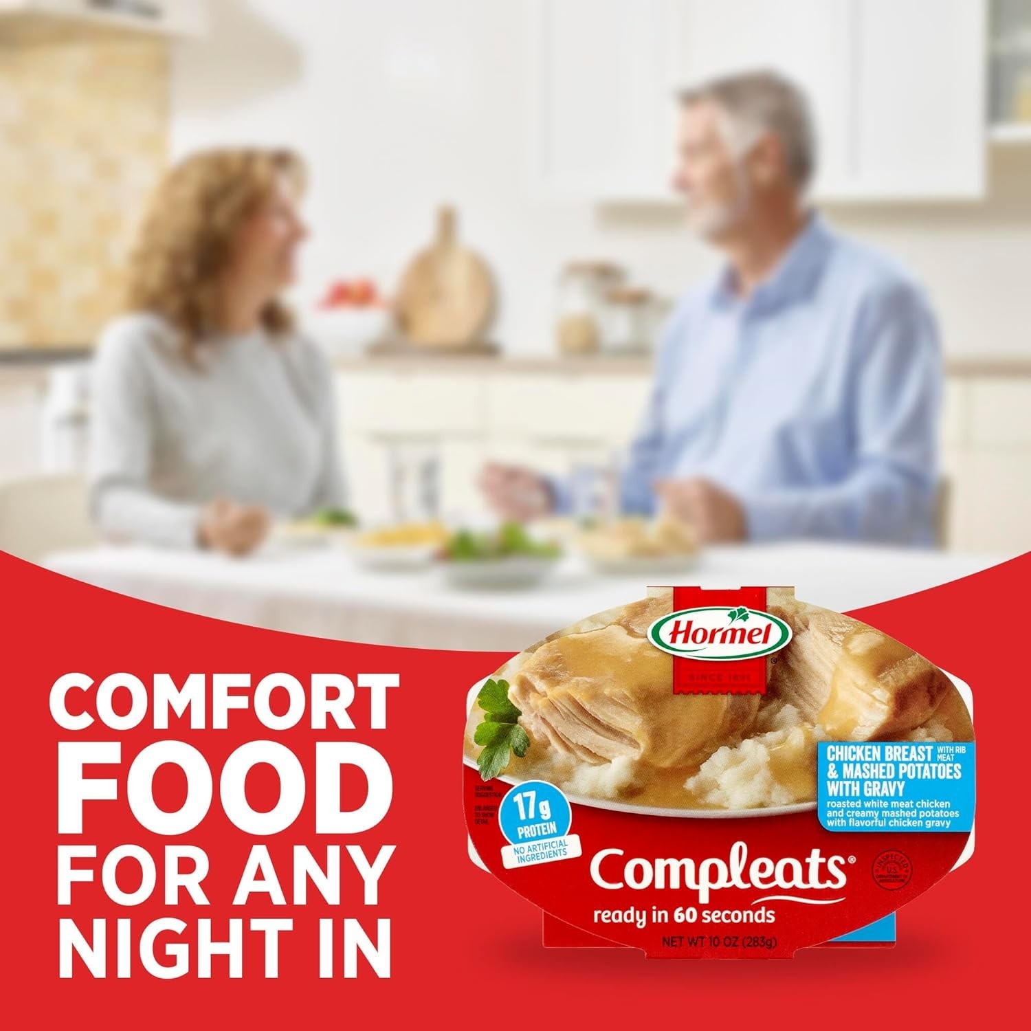 Convenient Chicken Breast & Gravy with Mashed Potatoes – 6-Pack, 10 oz Each