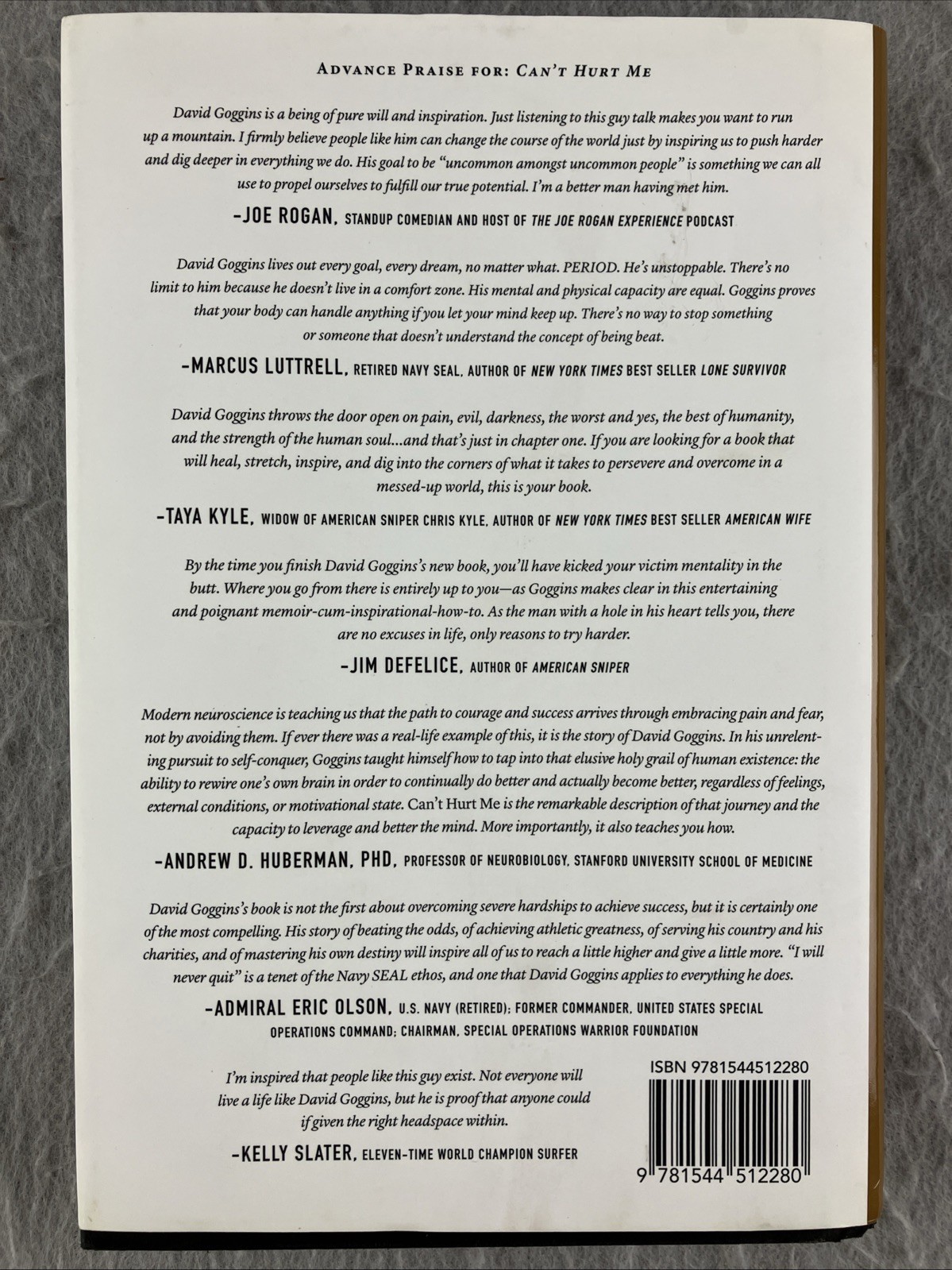 Can’t Hurt Me David Goggins Hardcover 2018 Master Your Mind Bestseller
