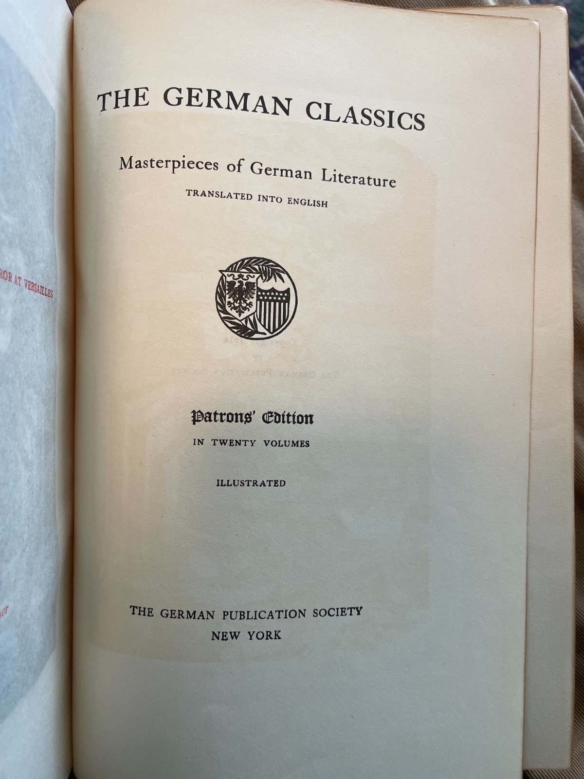 The German Classics: Masterpieces of German Literature, 20 Vol. 1914 Complete