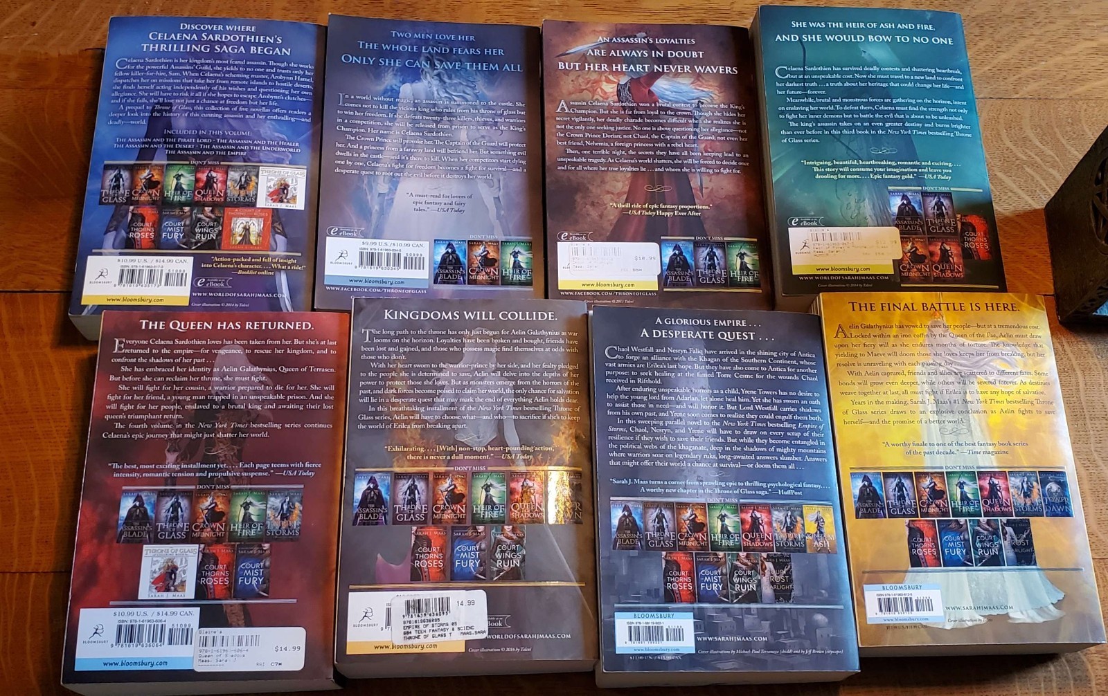 Throne of Glass OOP Original Cover Paperback Complete Set Sarah J. Maas