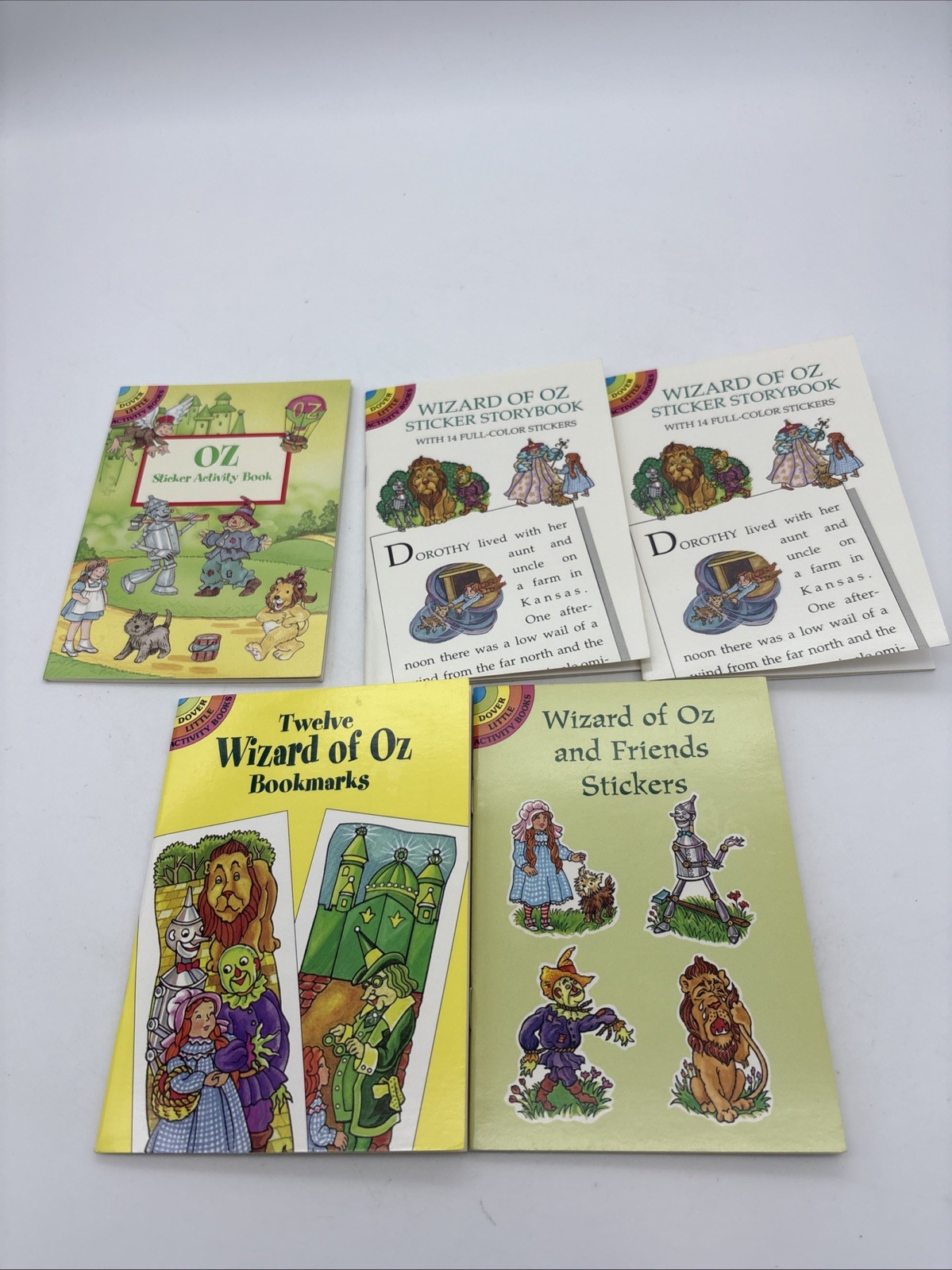 Lot Of 5 Wizard Of Oz Dover Little Activity Book Books 4 Sticker 1 Bookmark