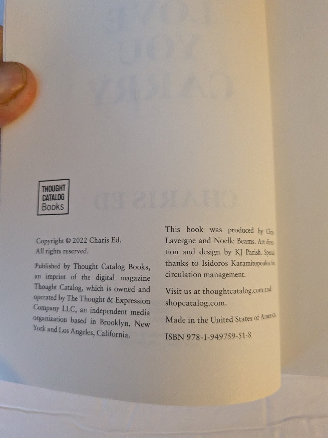 All The Love You Carry Charis Ed 2022 Inspirational Self-Help Thought Catalog