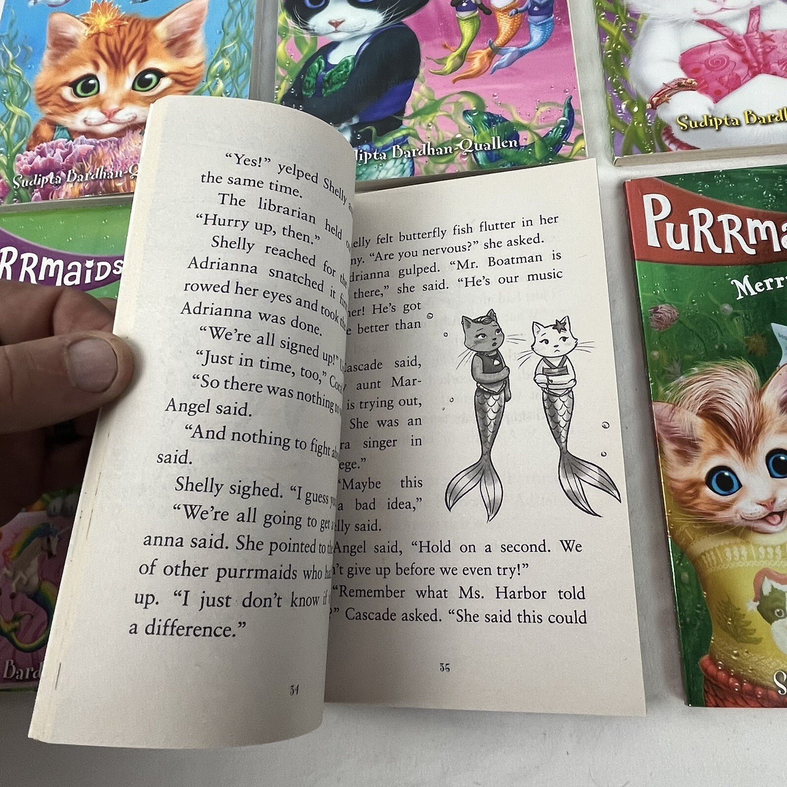 Purrmaids Books 1,2,3,4,5,8 Kitten Stories Ages 6-9