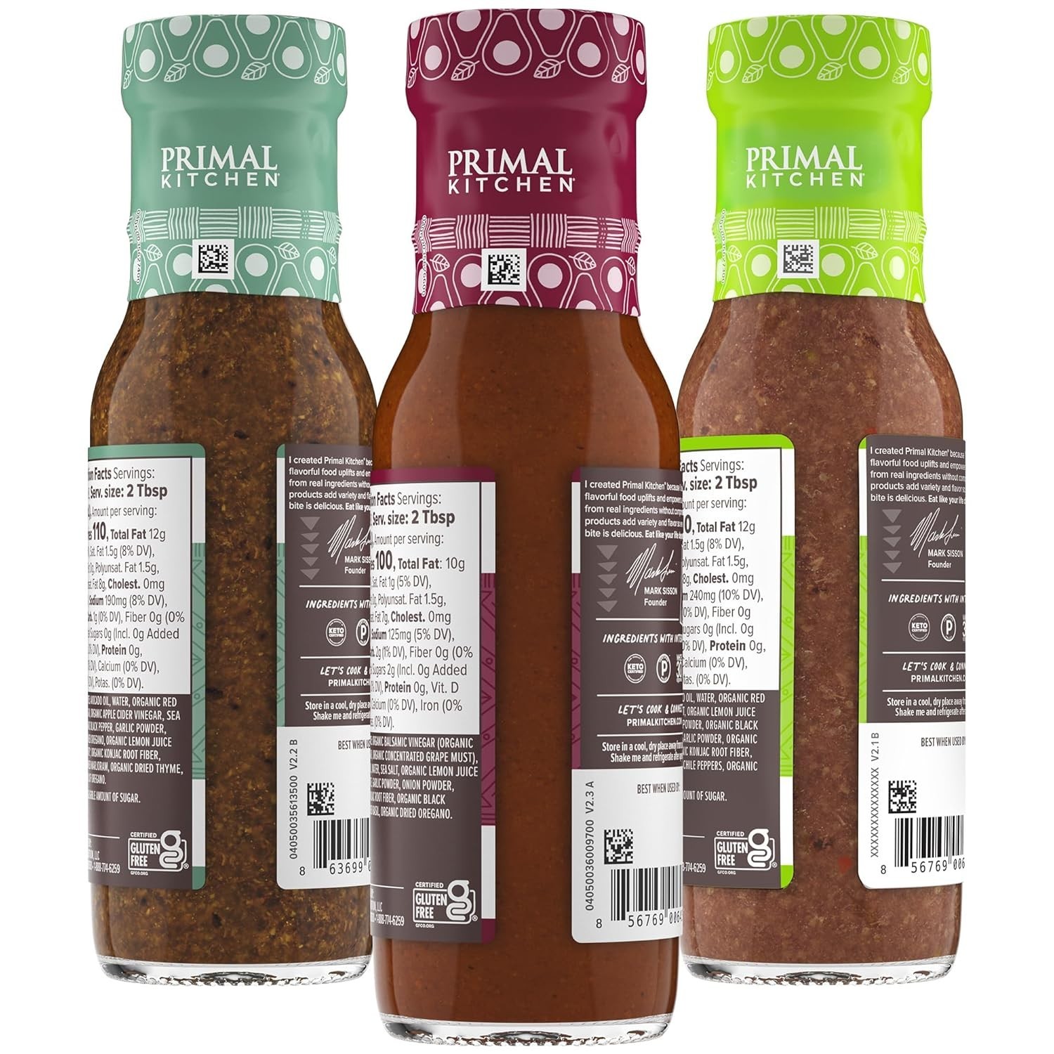 Greek, Balsamic, and Italian Dressing Trio, 8oz x 3