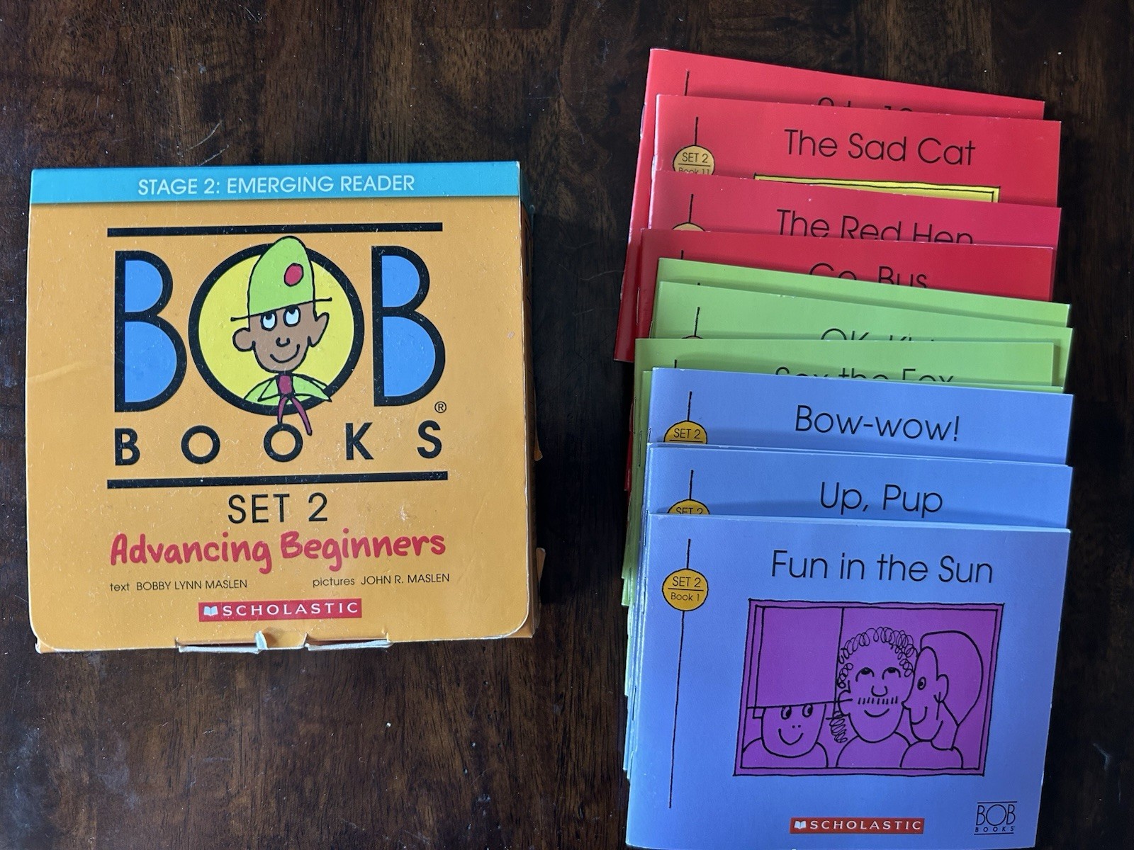 Scholastic Bob Books Set 2: Advancing Beginners Box Set Ages 4-8 Maslen