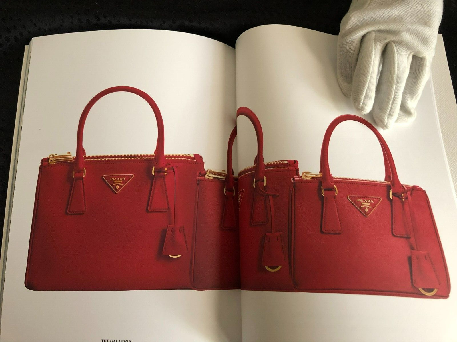 Prada The Galleria Bag Look Book English Version 11.75 in H x 8.5 in W