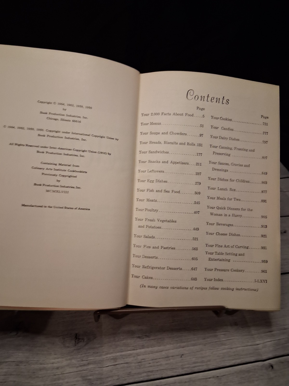 Vintage cookbook Culinary Arts Institute Encyclopedic Cookbook 1960s