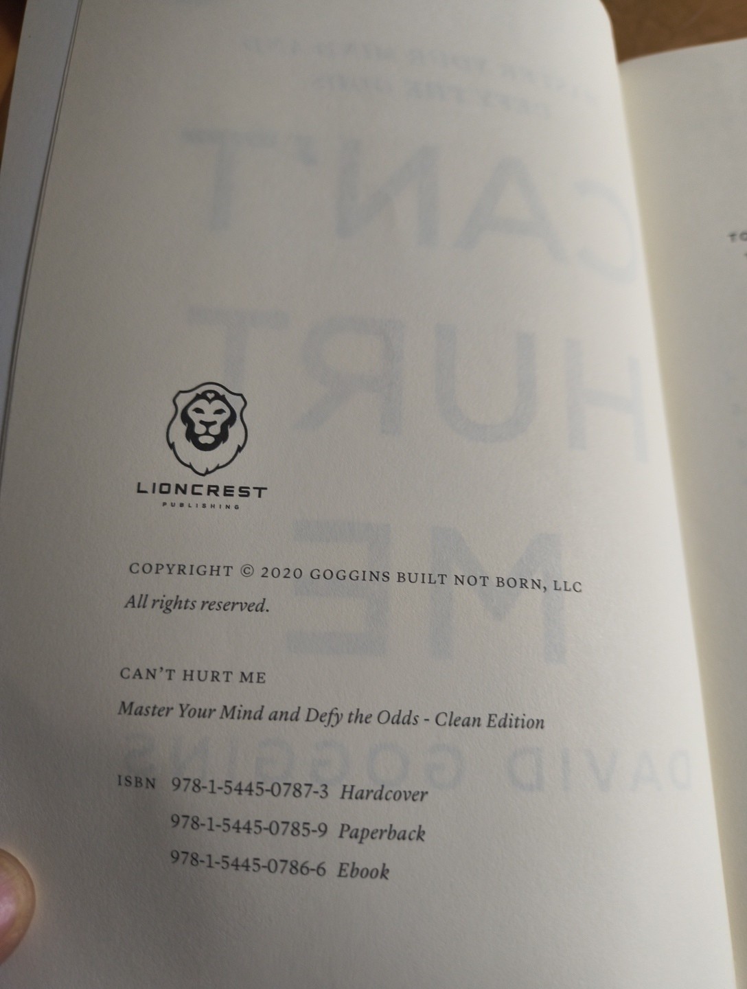 Can’t Hurt Me : Master Your Mind and Defy the Odds – Clean Edition by David…