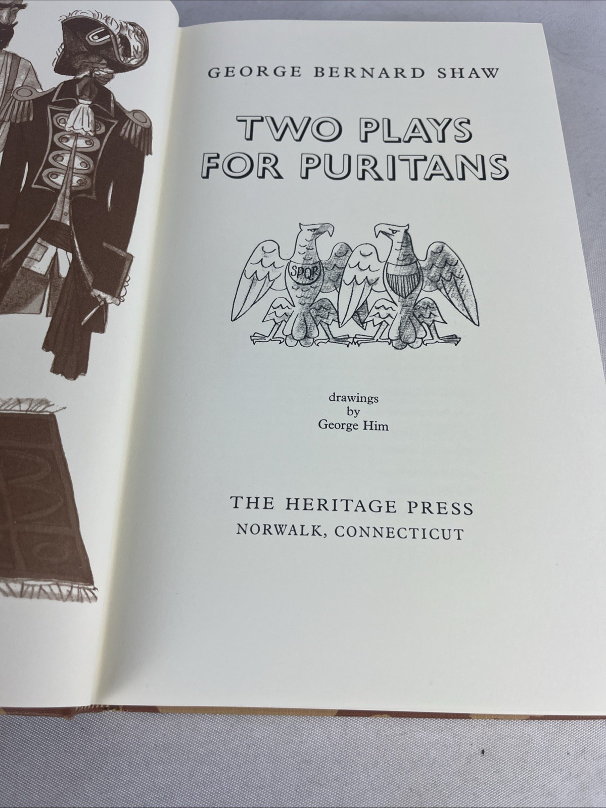 Two Plays for Puritans – George Bernard Shaw – The Heritage Press Club HC w/Slip