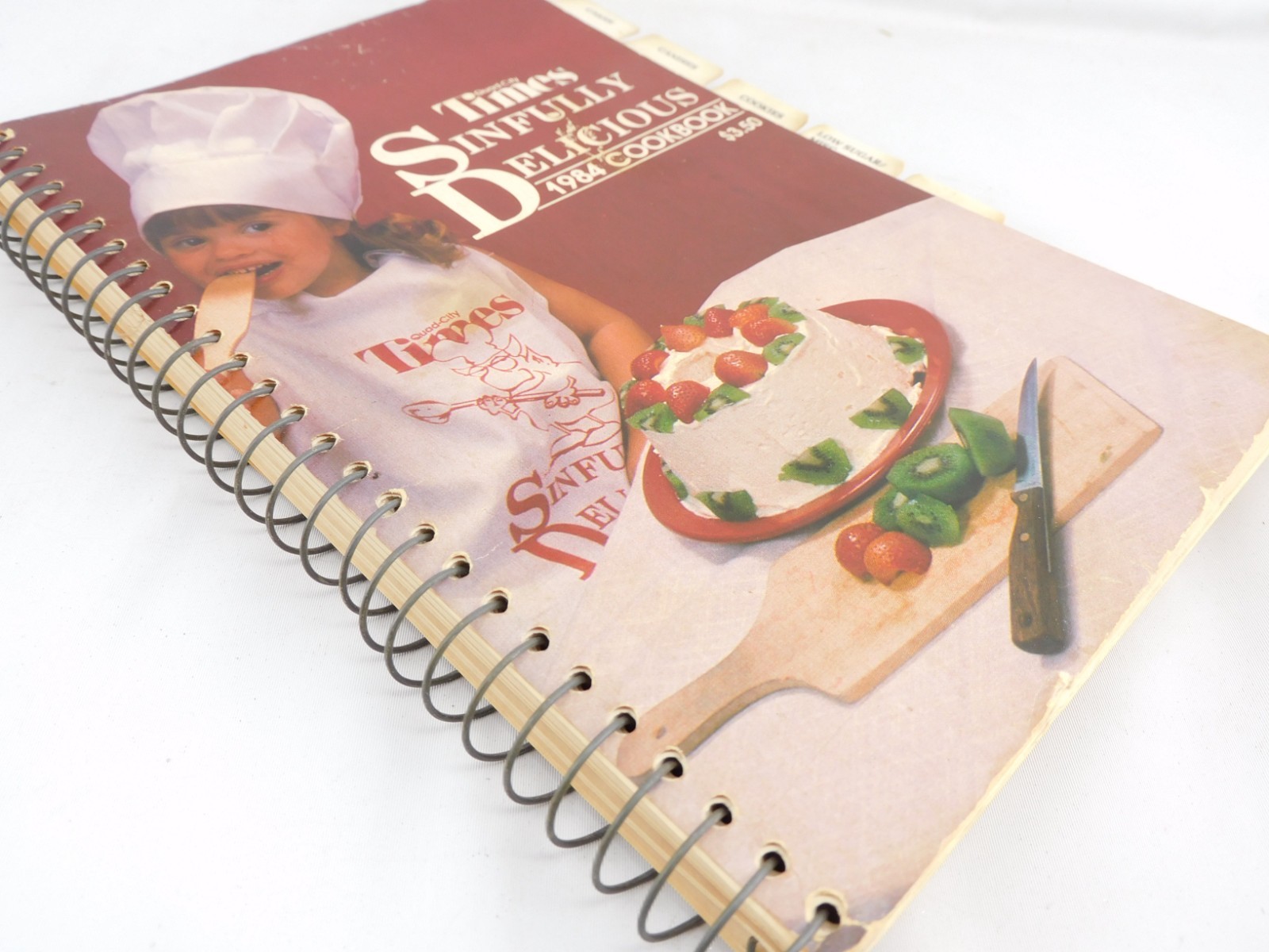 Quad City Times Dessert Cookbook 1984 Sinfully Delicious Spiral Bound 128 Pages