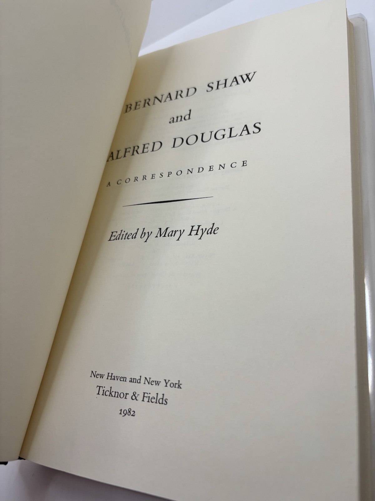 Bernard Shaw and Alfred Douglas; A Correspondence | Mary Hyde | 1982 HCDJ
