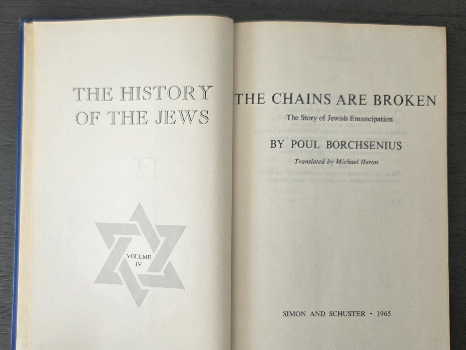 Vintage 1965 “History Of The Jews” Poul Borchsenius Vols 1-5 1st Edition/Print