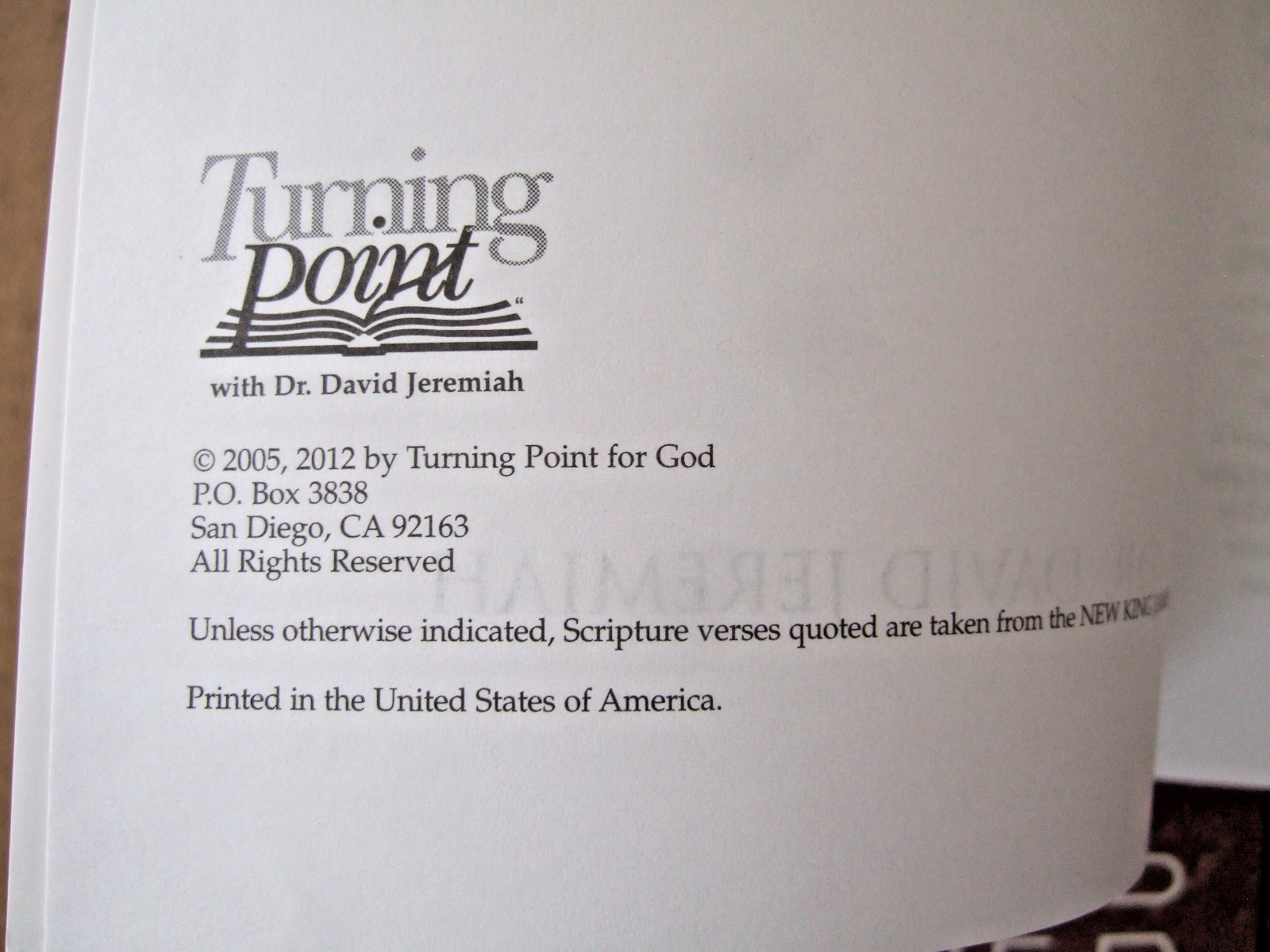 SET OF 4 DR. DAVID JEREMIAH STUDY GUIDES COURAGE TO CONQUER + 1CD