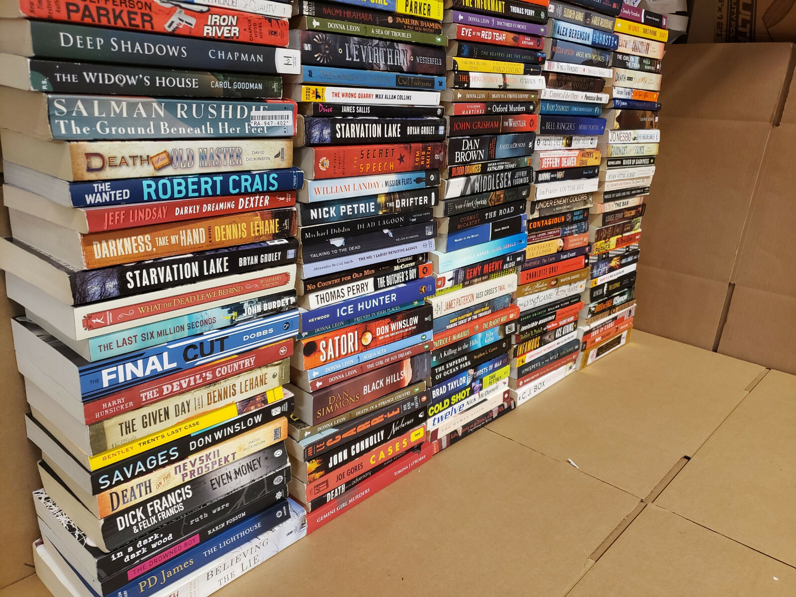 Lot of 10 Mystery Large Trade Paperback Books Suspense Thriller Crime Murder MIX
