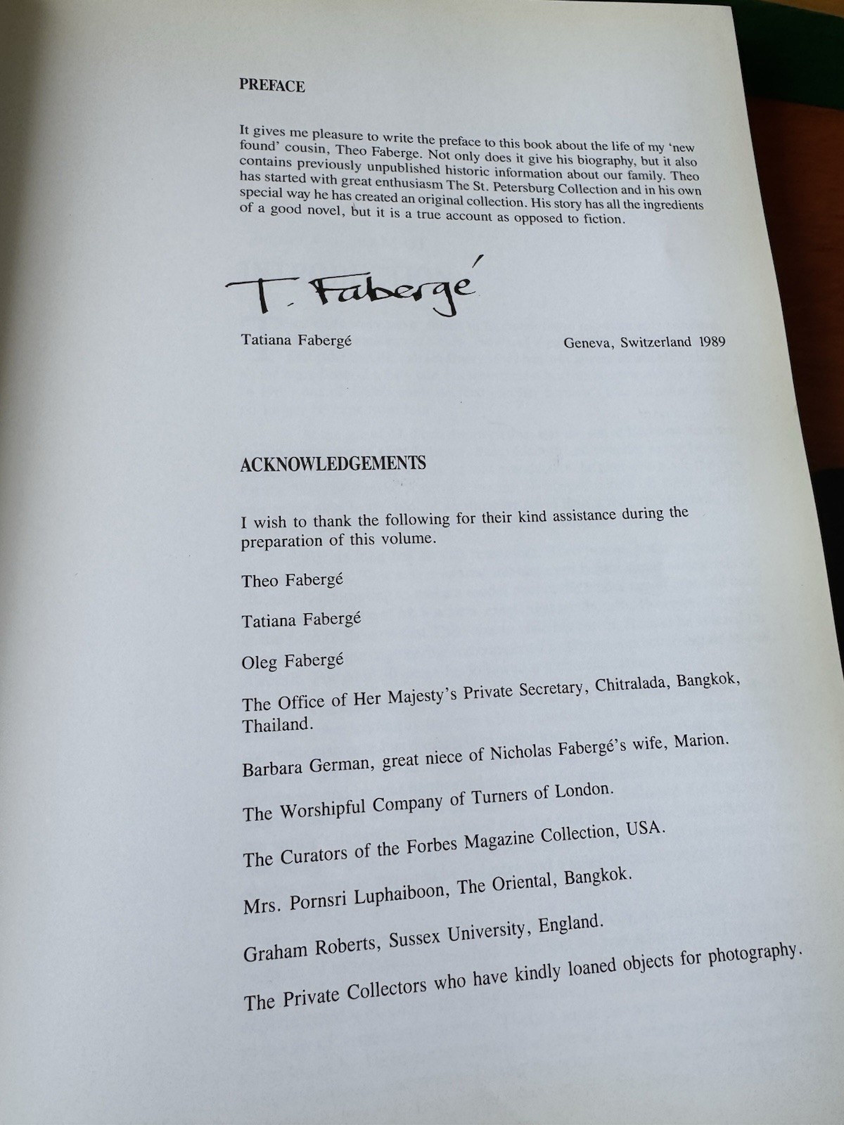 Theo Fabergé & The St. Petersburg Collection SIGNED* HC Leather by Theo Fabergé!