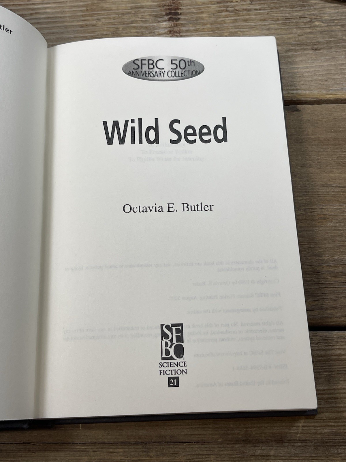 Wild Seed Octavia E. Butler SFBC 50th Anniversary Edition HC Fast Ship